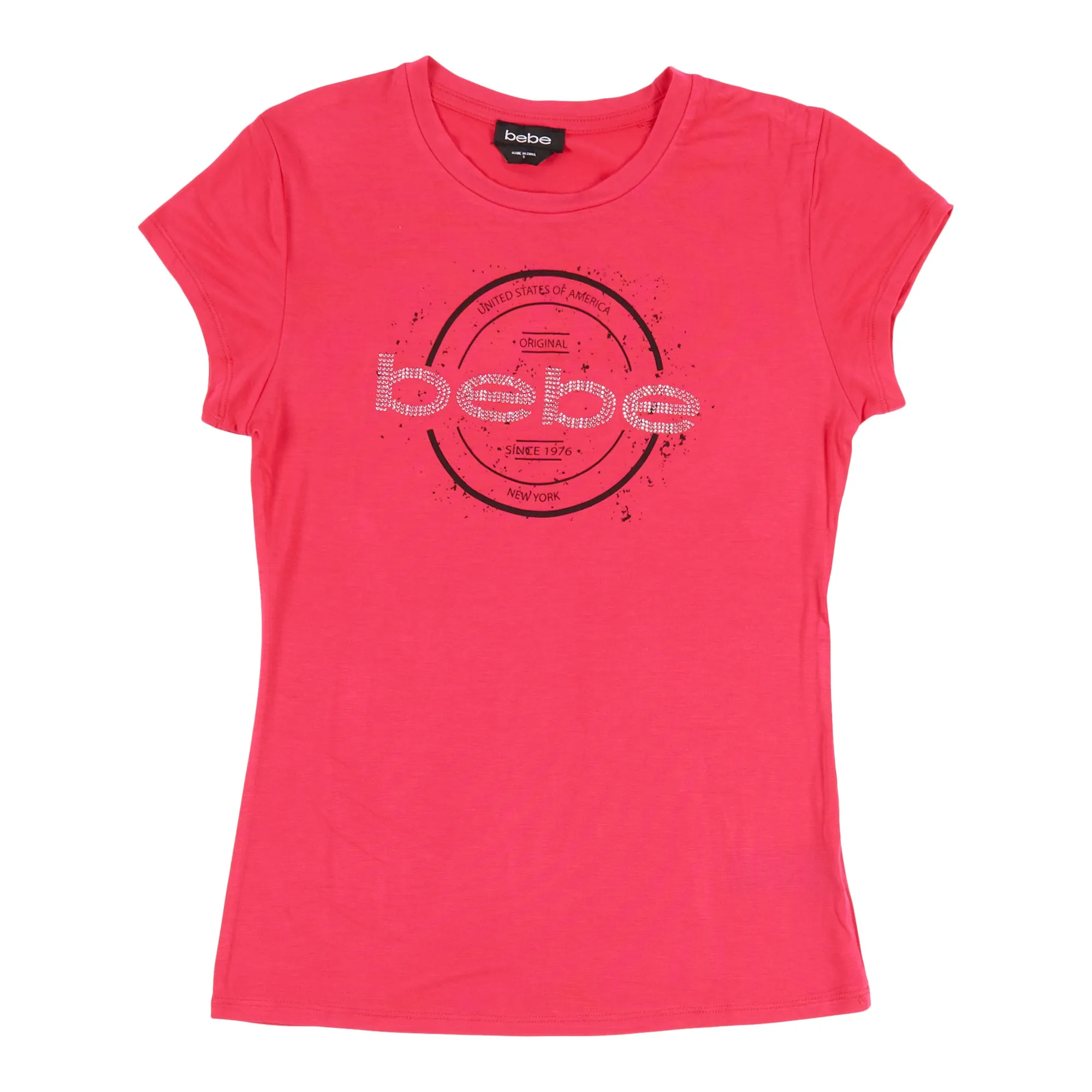 Women's Bebe Logo Rhinestone T-Shirt sold by Giant Tiger