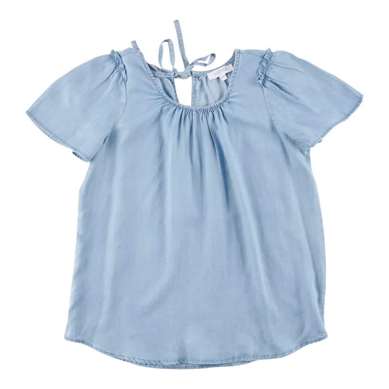 mySTYLE Women's Cool Comfort Lyocel Ruffle Shirt sold by Giant Tiger