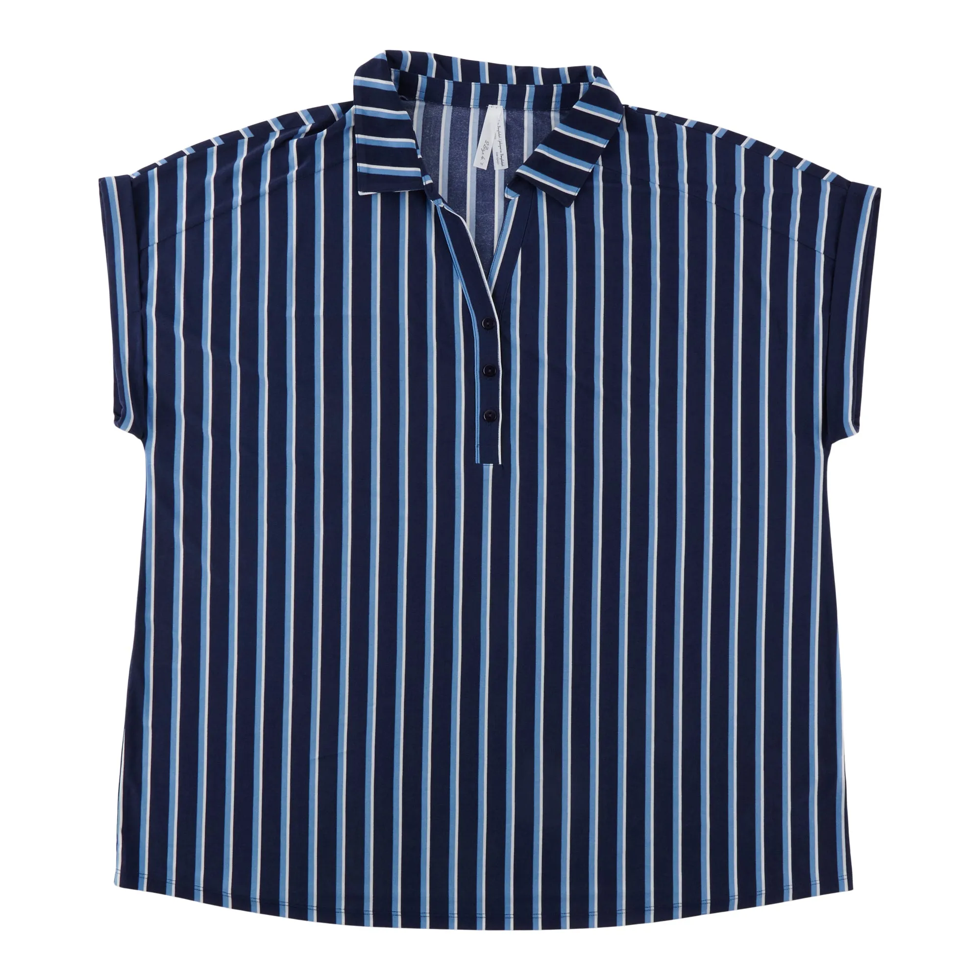 Women's Plus Collared Short Sleeve Blouse with Rolled Sleeves sold by Giant Tiger product image thumbnail 2