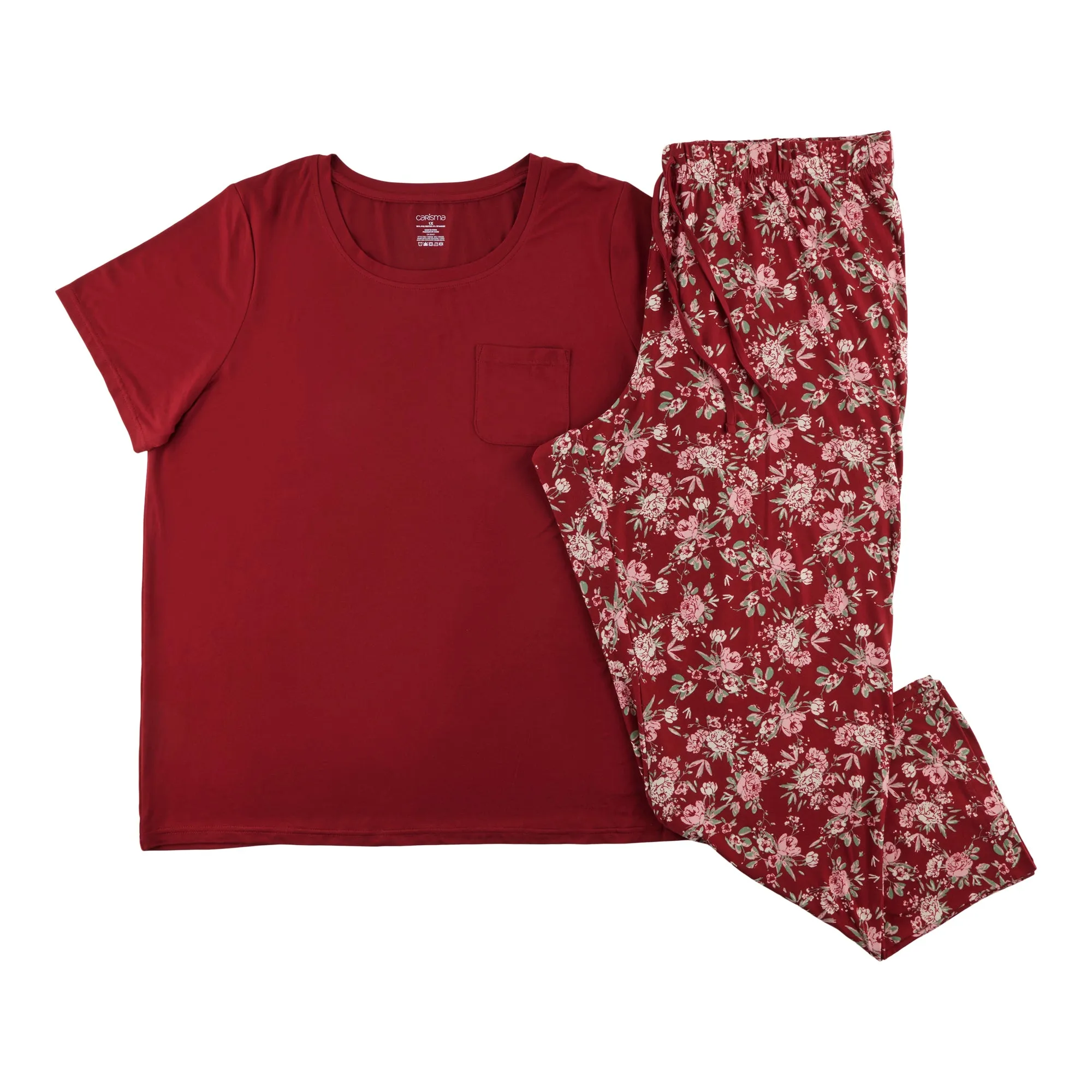 Carisma Women's Plus Short Sleeve PJ Pant Set, 2-Piece sold by Giant Tiger product image thumbnail 3