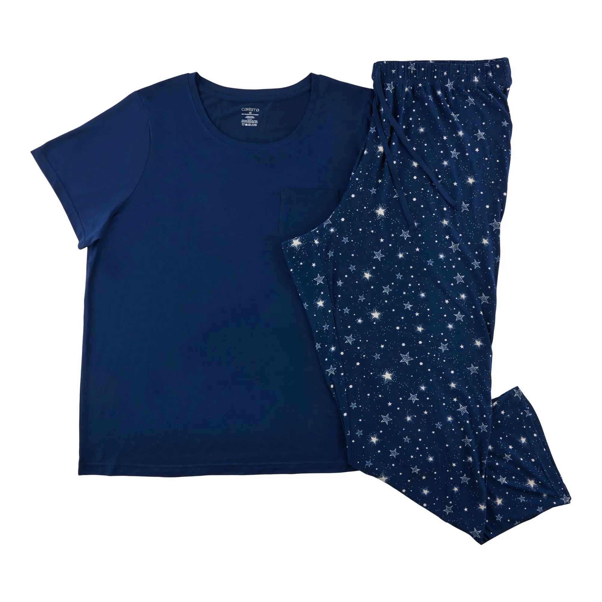 Carisma Women's Plus Short Sleeve PJ Pant Set, 2-Piece sold by Giant Tiger