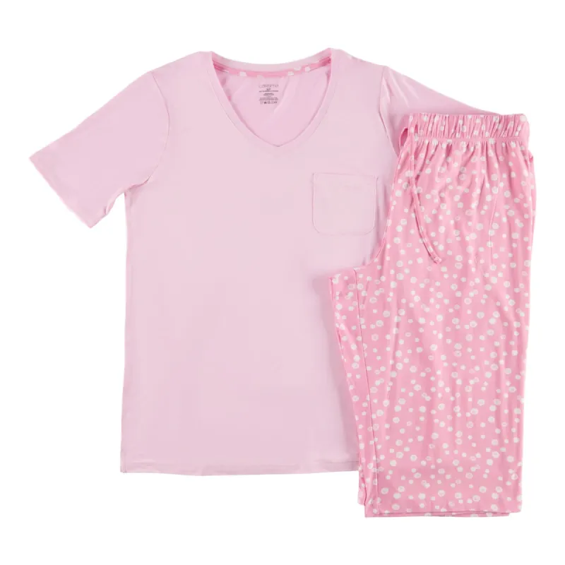 Carisma Women's Summer Tropics T-Shirt and Capri Pyjama Set, 2-piece sold by Giant Tiger