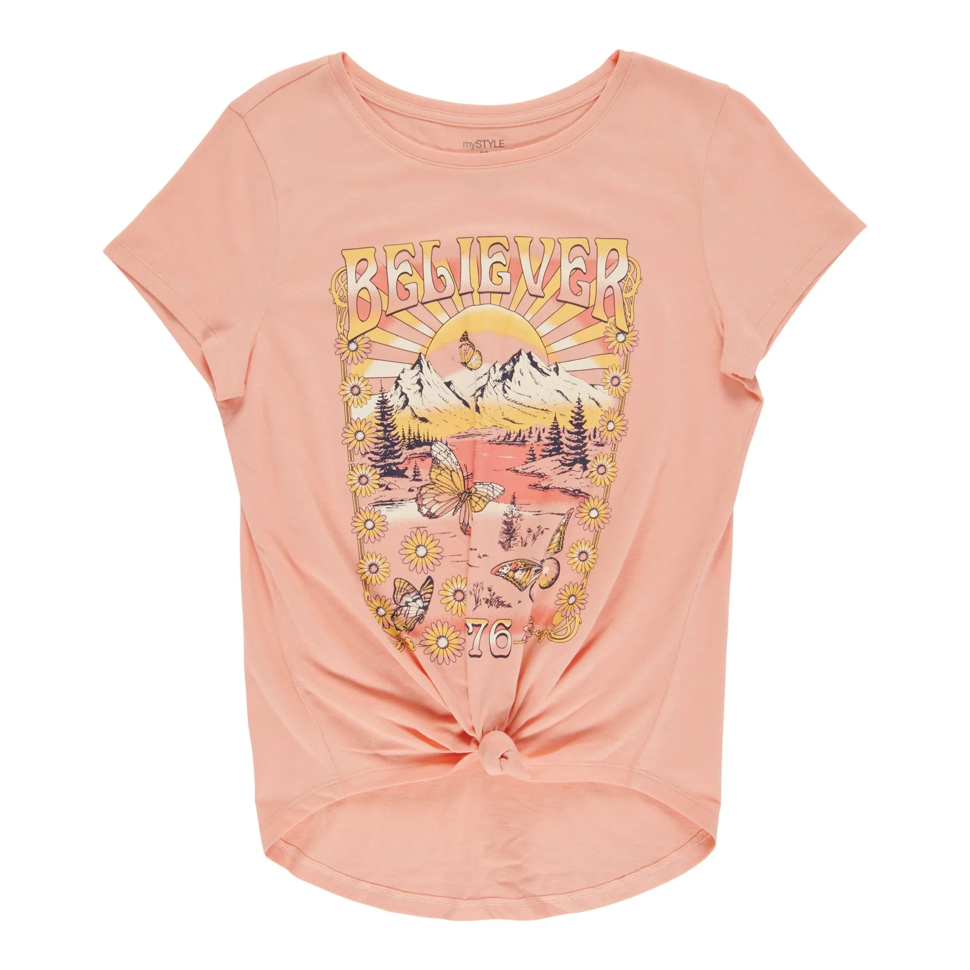 mySTYLE Women's Graphic Front Knot Tee sold by Giant Tiger product image thumbnail 2