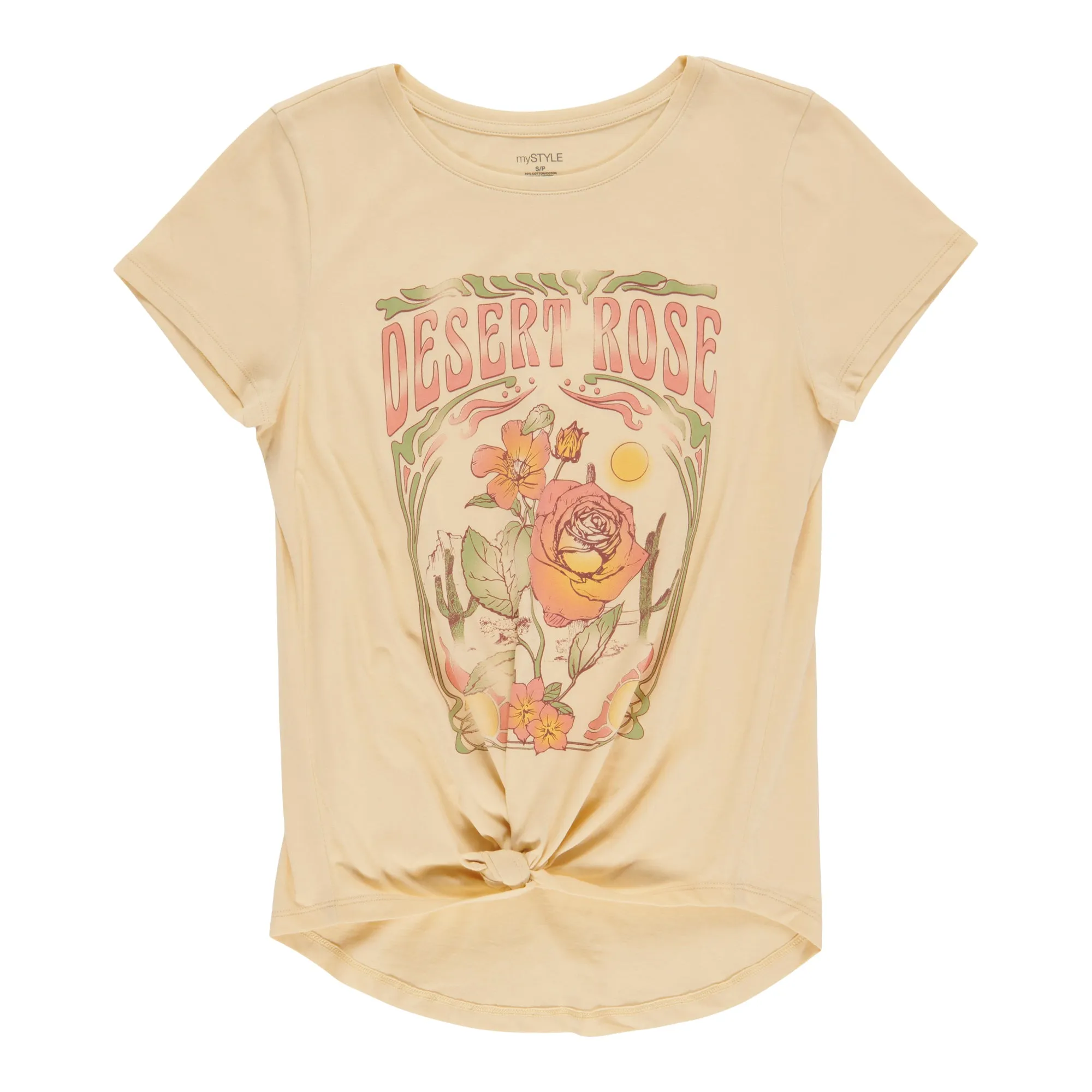 mySTYLE Women's Graphic Front Knot Tee sold by Giant Tiger