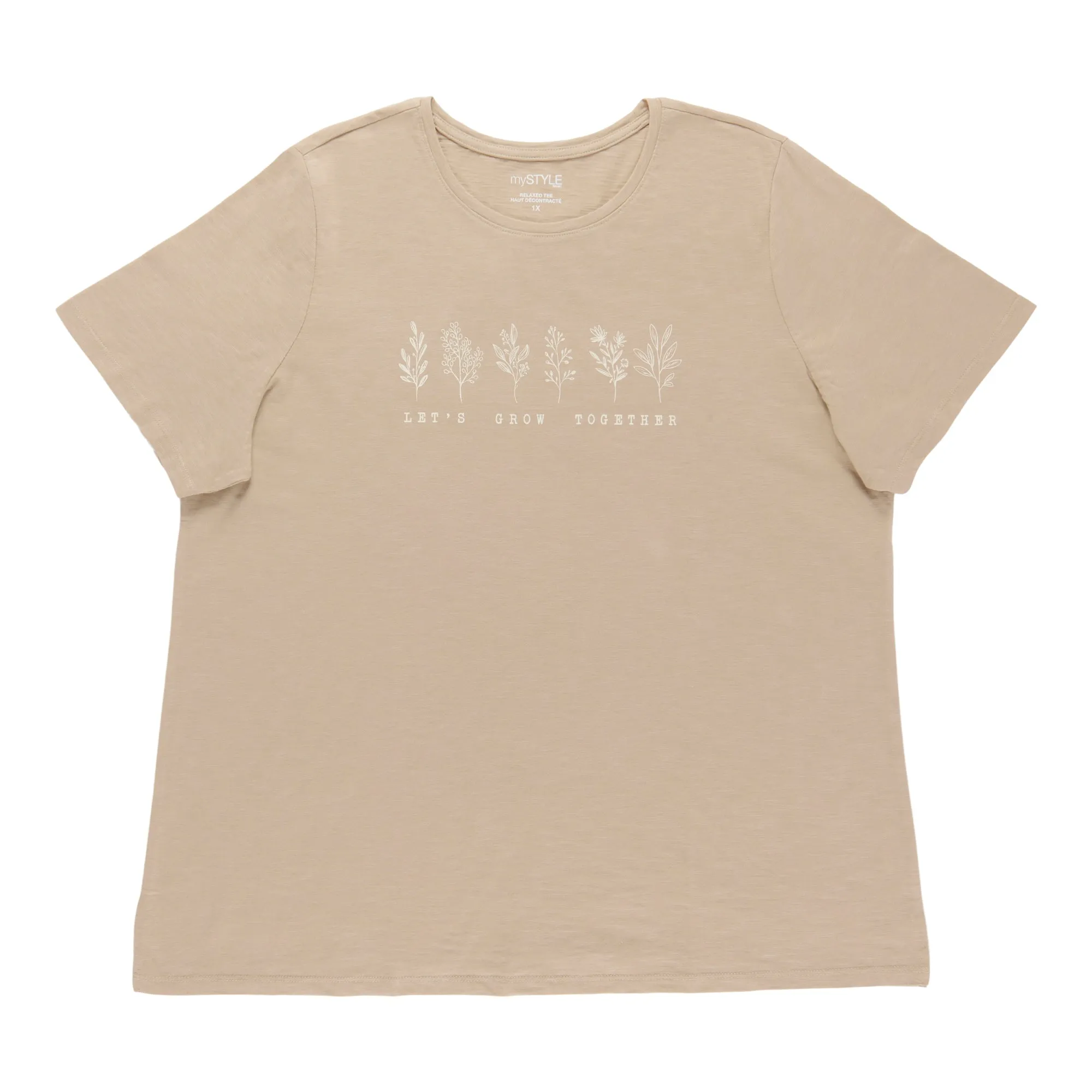 mySTYLE Women's Plus Round Neck T-Shirt sold by Giant Tiger