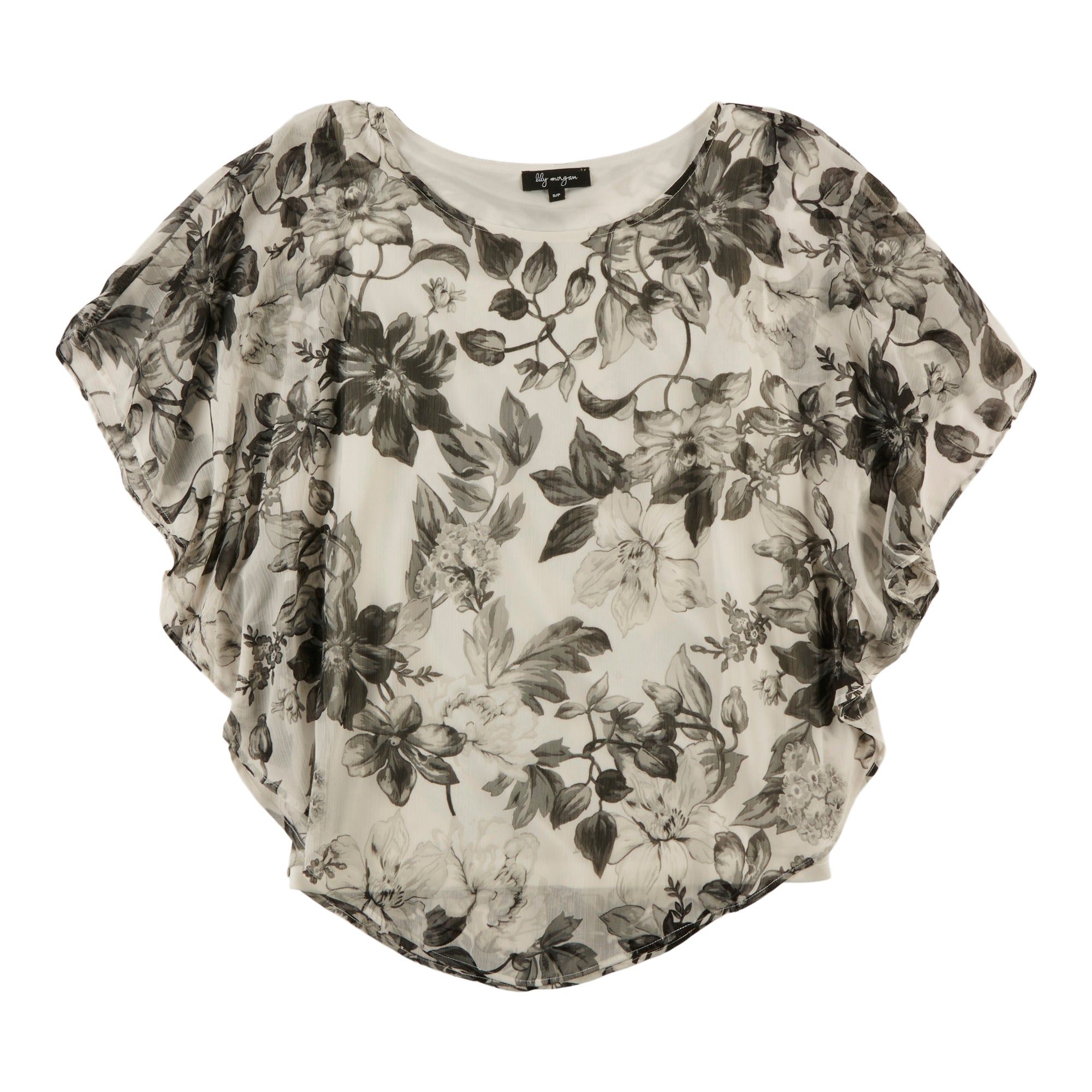 lily morgan Women's Simply Chic Printed Overlay Blouse sold by Giant Tiger product image thumbnail 2
