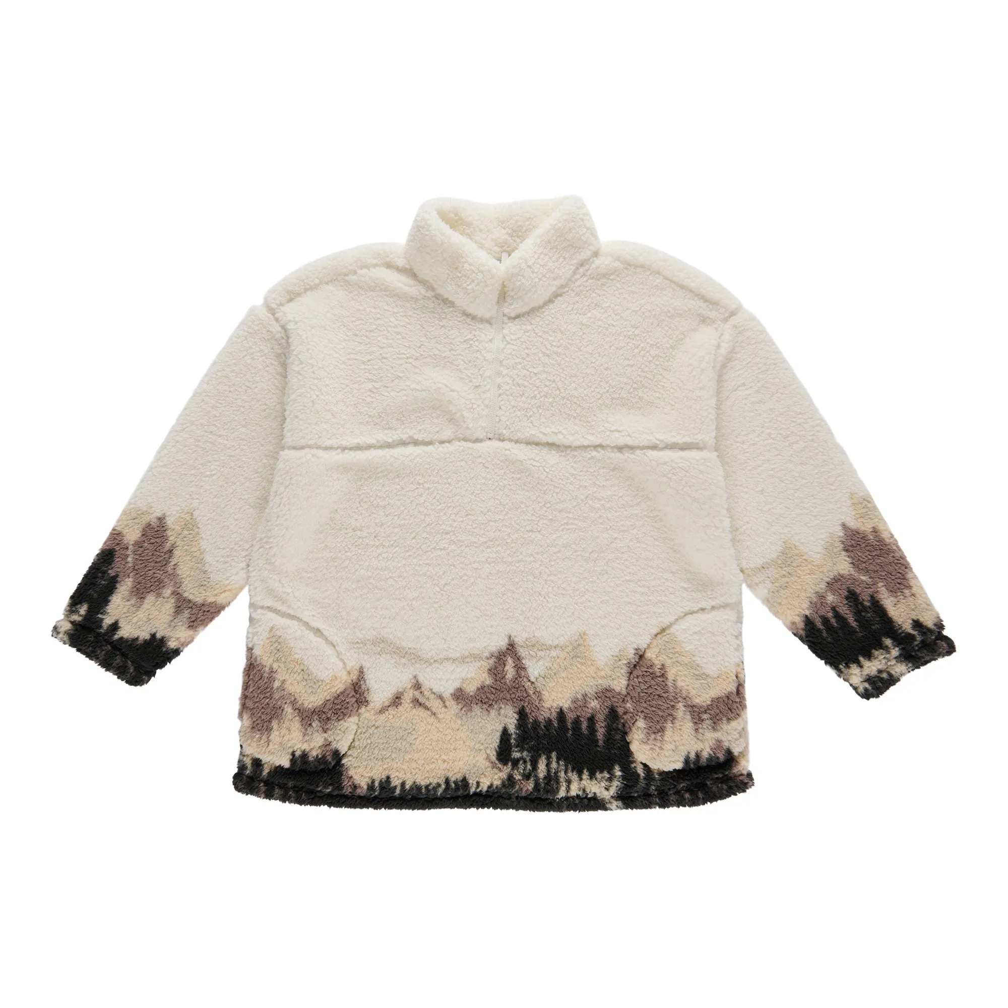 mySTYLE Women's Plus Sherpa Border Print Zip Mock Sweater sold by Giant Tiger product image thumbnail 2