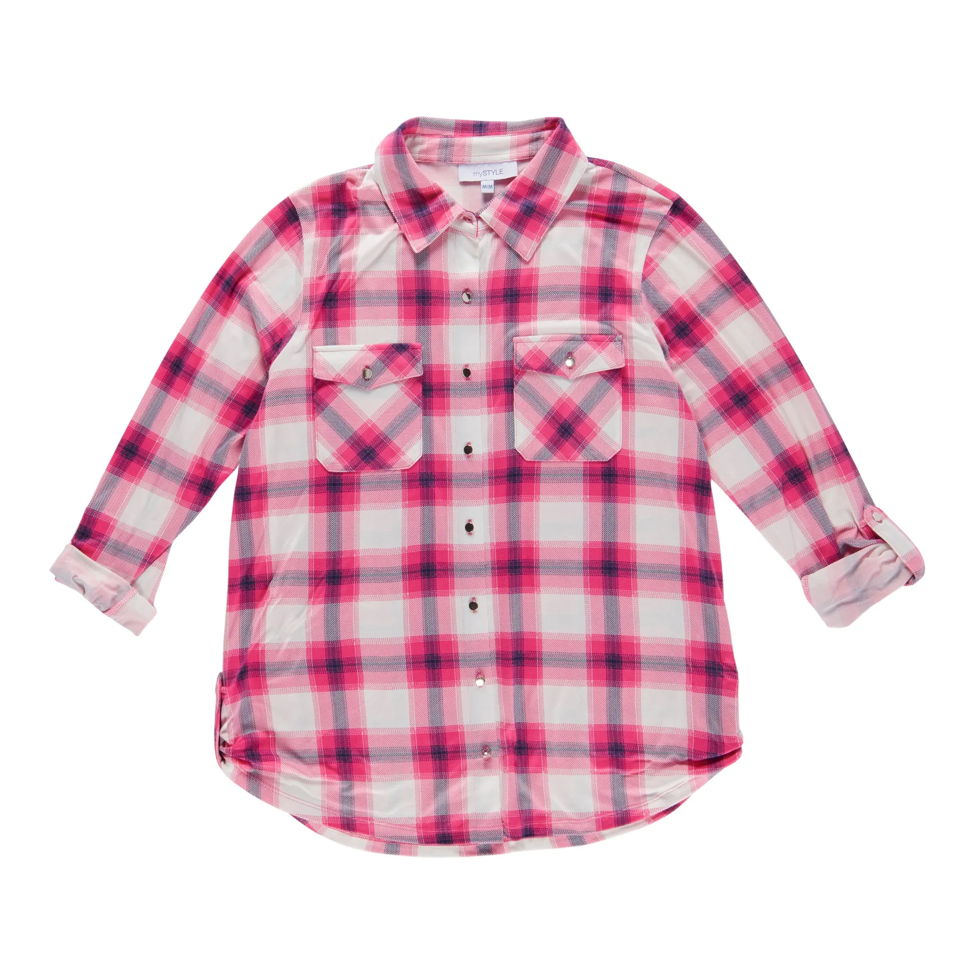 mySTYLE Women's Plaid Shirt with Side Tab sold by Giant Tiger product image thumbnail 4