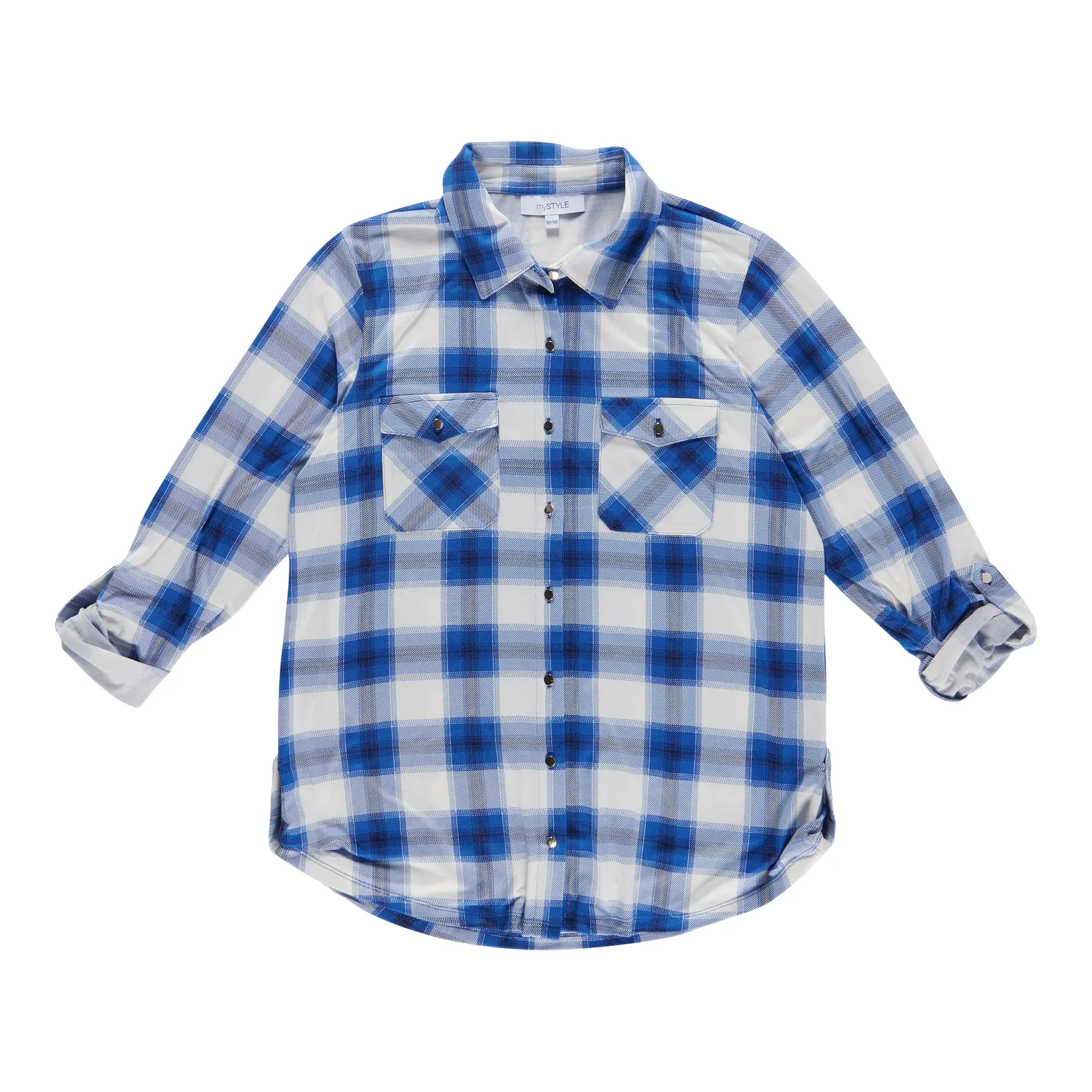 mySTYLE Women's Plaid Shirt with Side Tab sold by Giant Tiger product image thumbnail 2
