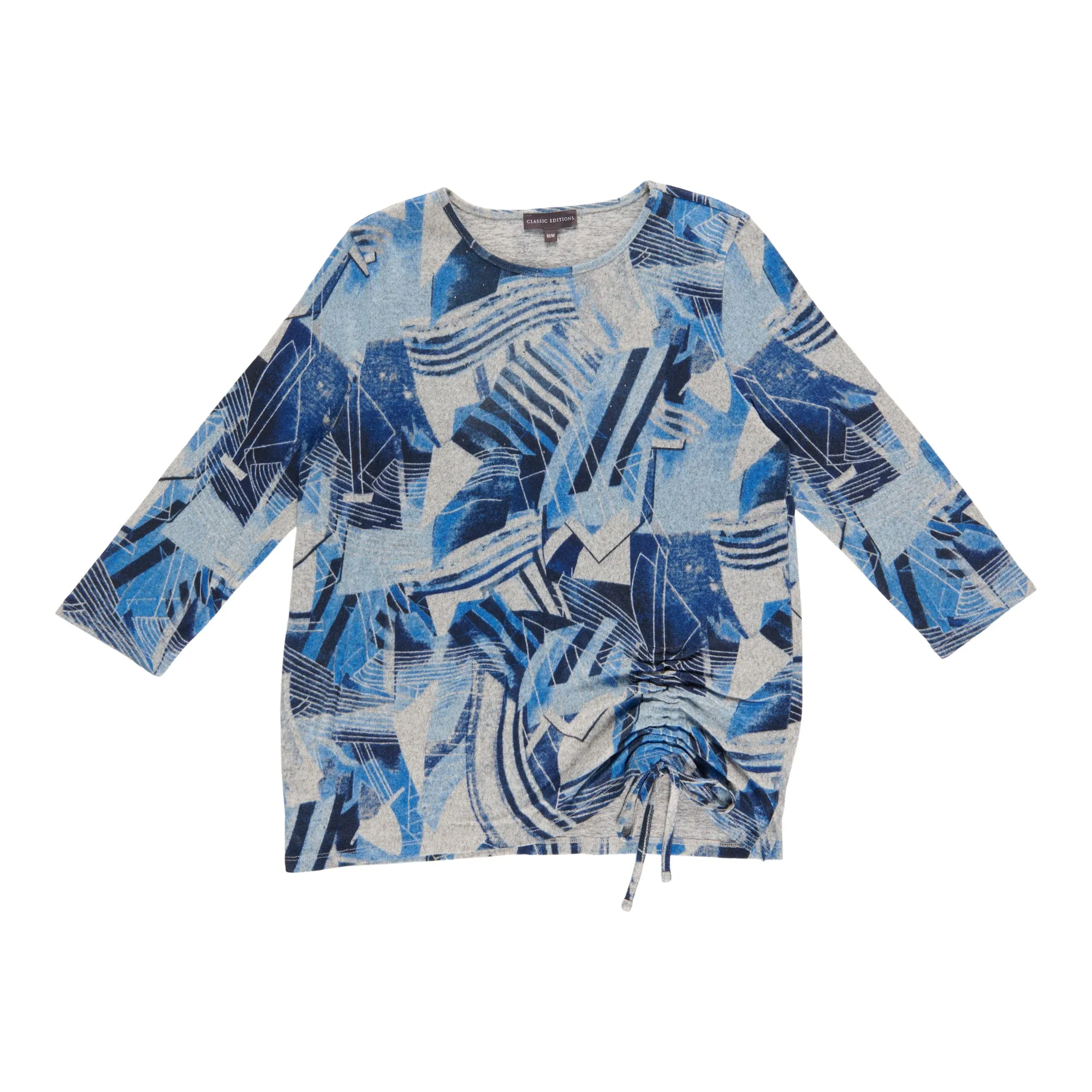 Classic Editions Women's 3/4 Sleeve Top with Ruching sold by Giant Tiger