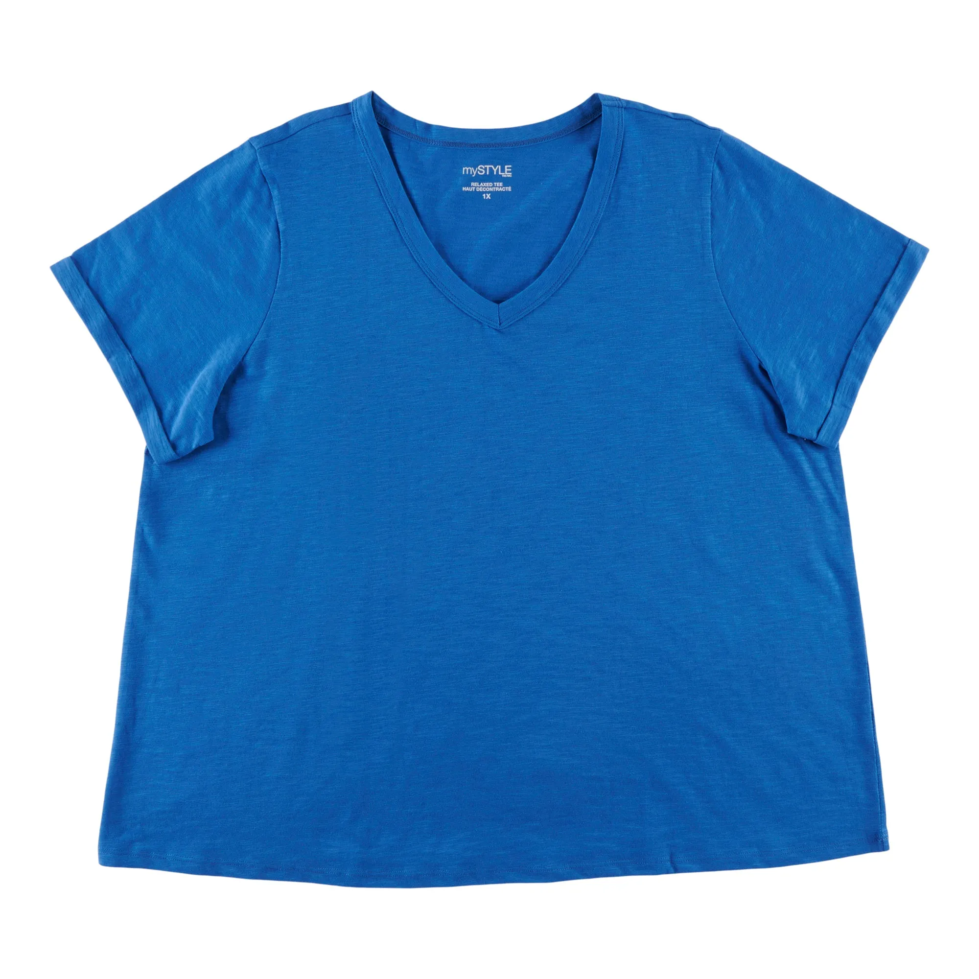mySTYLE Women's Plus V-Neck Relaxed T-Shirt sold by Giant Tiger product image thumbnail 2
