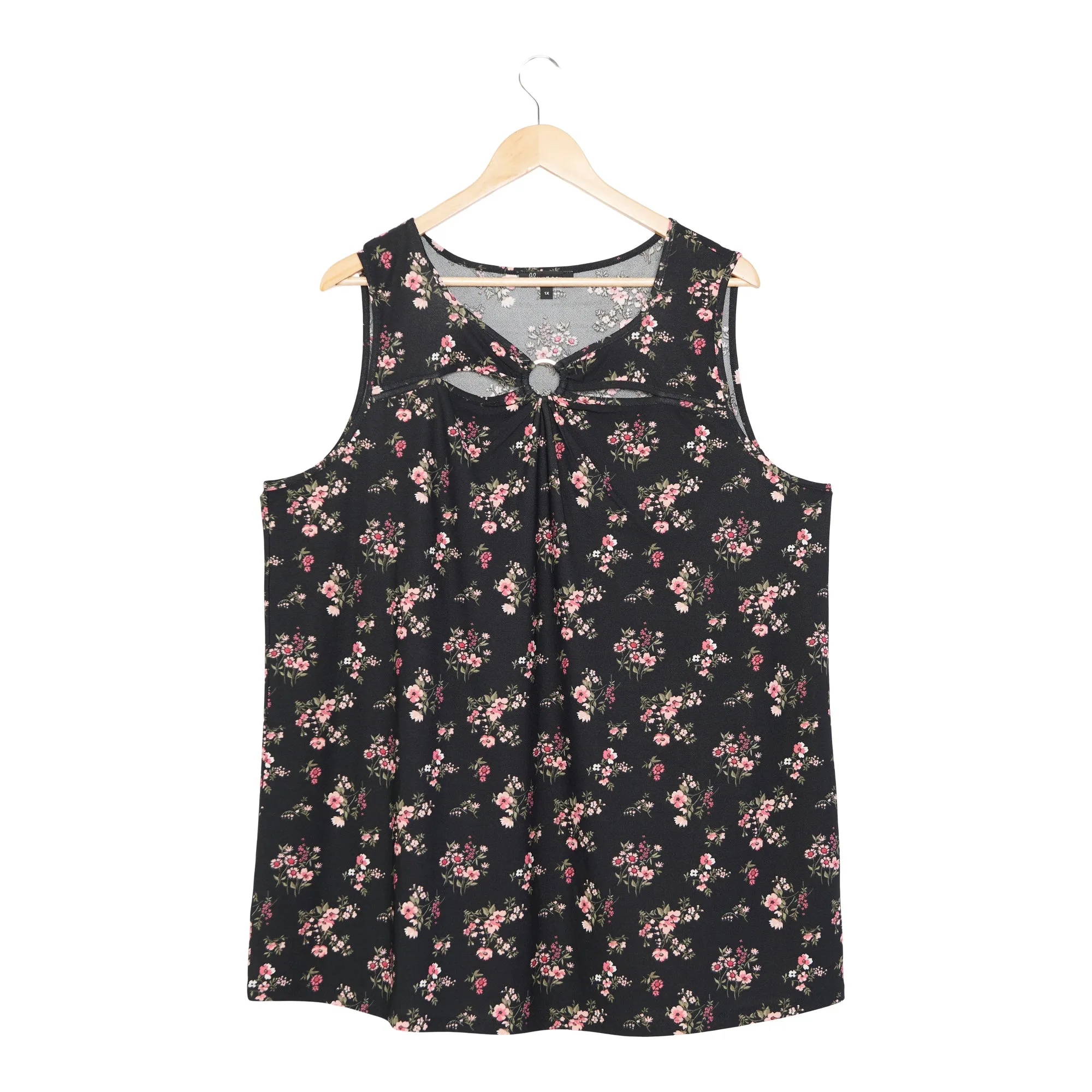 lily morgan Women's Plus Urban Chic Printed Ring Detail Tank Top sold by Giant Tiger product image thumbnail 2