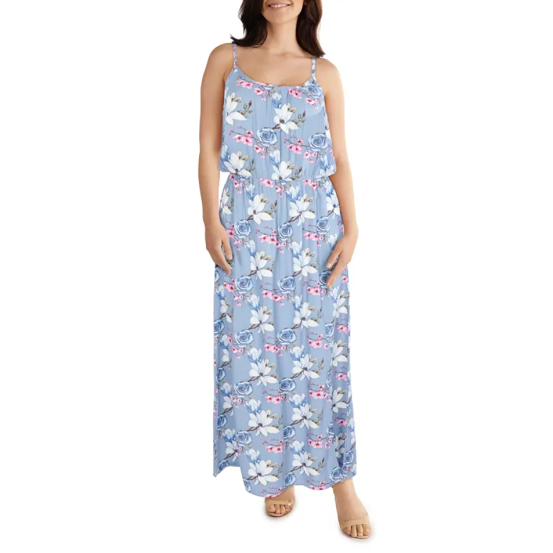 lily morgan Women's Ocean Blues Printed Maxi Dress sold by Giant Tiger