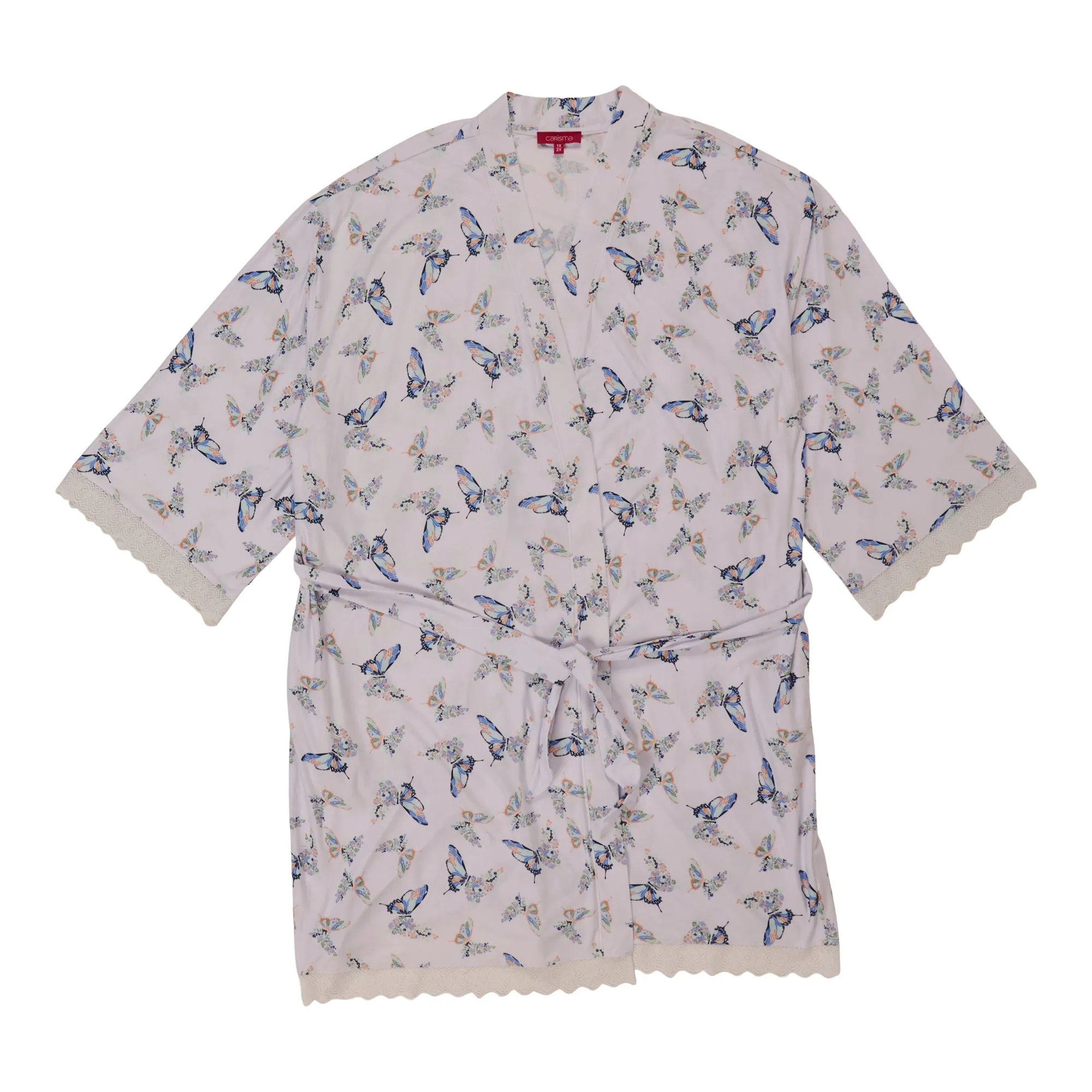 Carisma Women's Plus Simply Dreaming Robe with Lace sold by Giant Tiger product image thumbnail 2