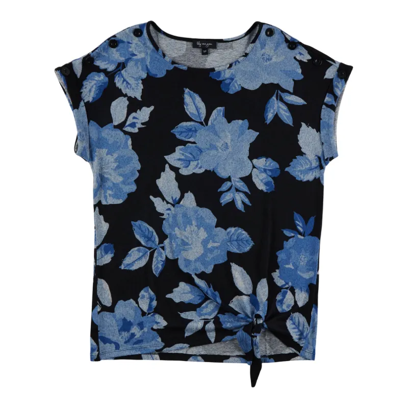 lily morgan Women's Tie-Front Top with Buttons sold by Giant Tiger