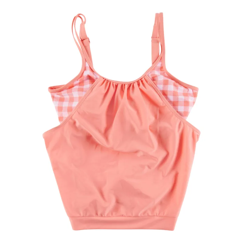 ACX Active Women's Gingham All-Over Print Tankini Top sold by Giant Tiger
