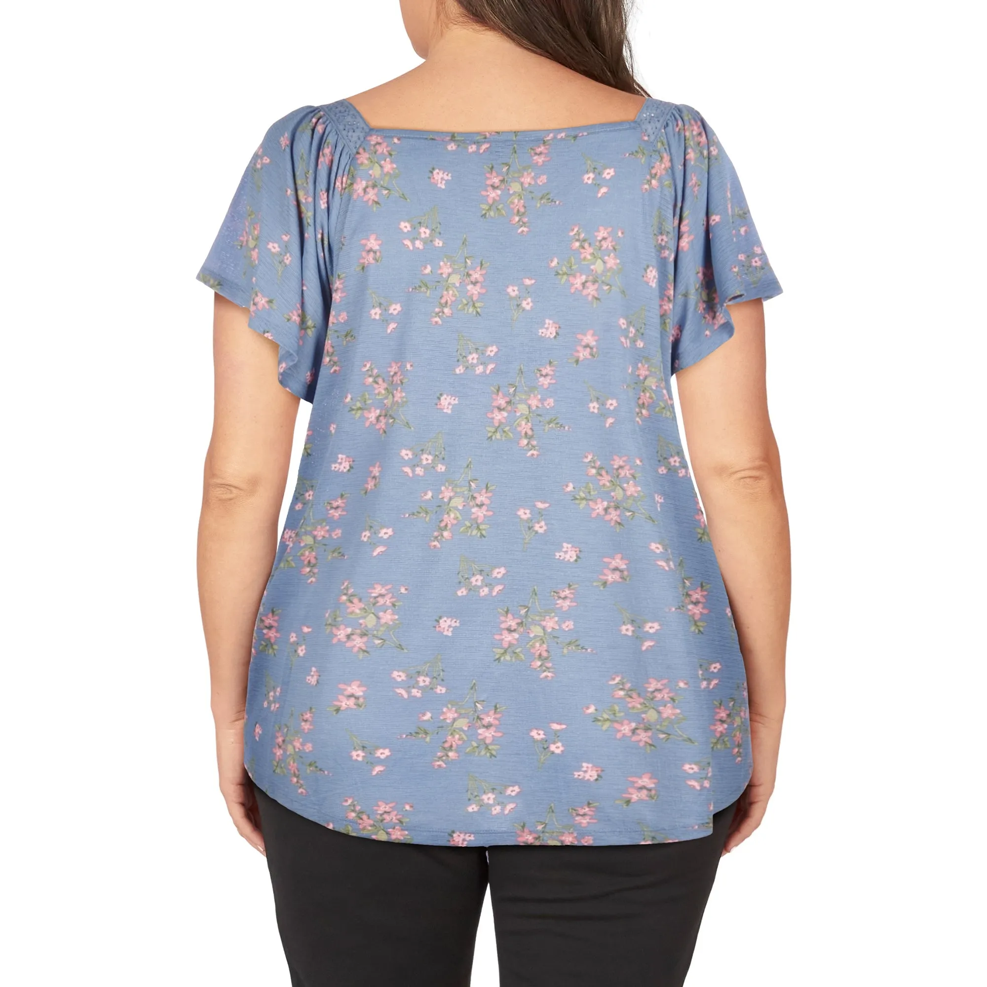 mySTYLE Women's Plus Festival Printed Tie Front Flutter Top sold by Giant Tiger product image thumbnail 2