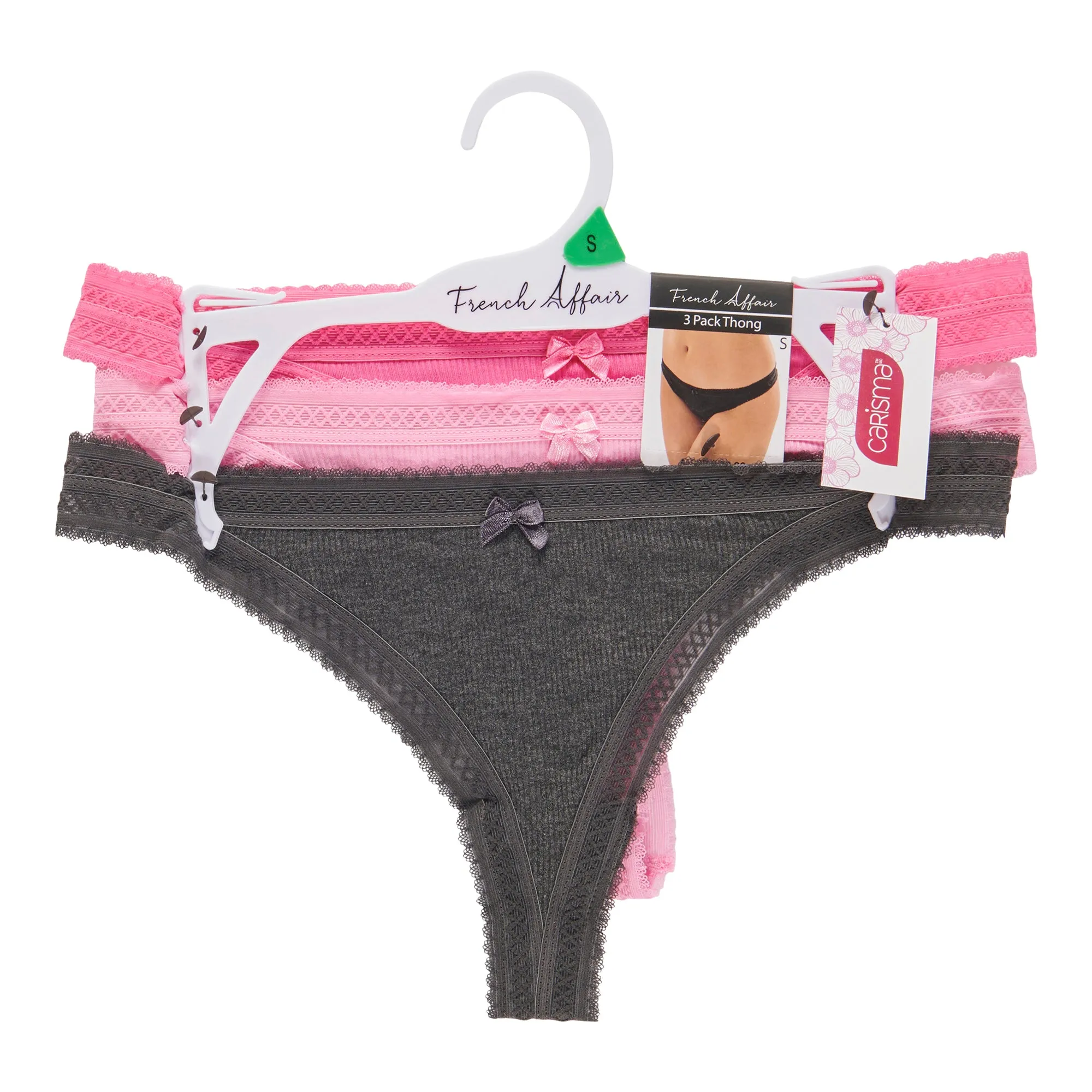 Carisma Women's Fashion Thong, 3-Pack sold by Giant Tiger
