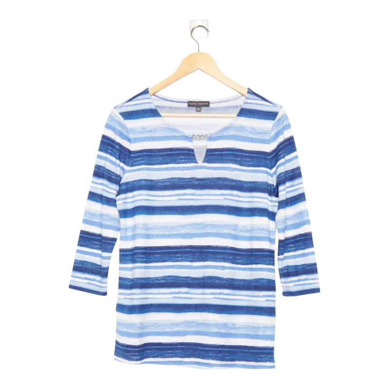 Classic Editions Women's Spring View All-Over Striped Top made by Giant Tiger