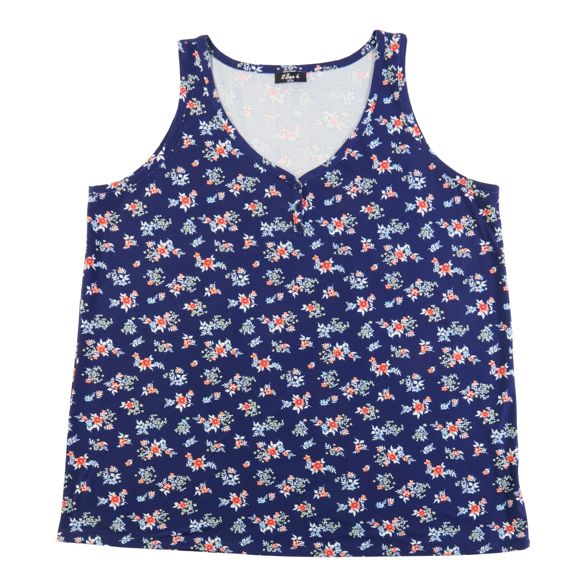 Women's Plus Printed Button Front Tank Top sold by Giant Tiger