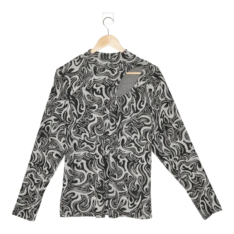 Women's Plus Print Cutout Top sold by Giant Tiger