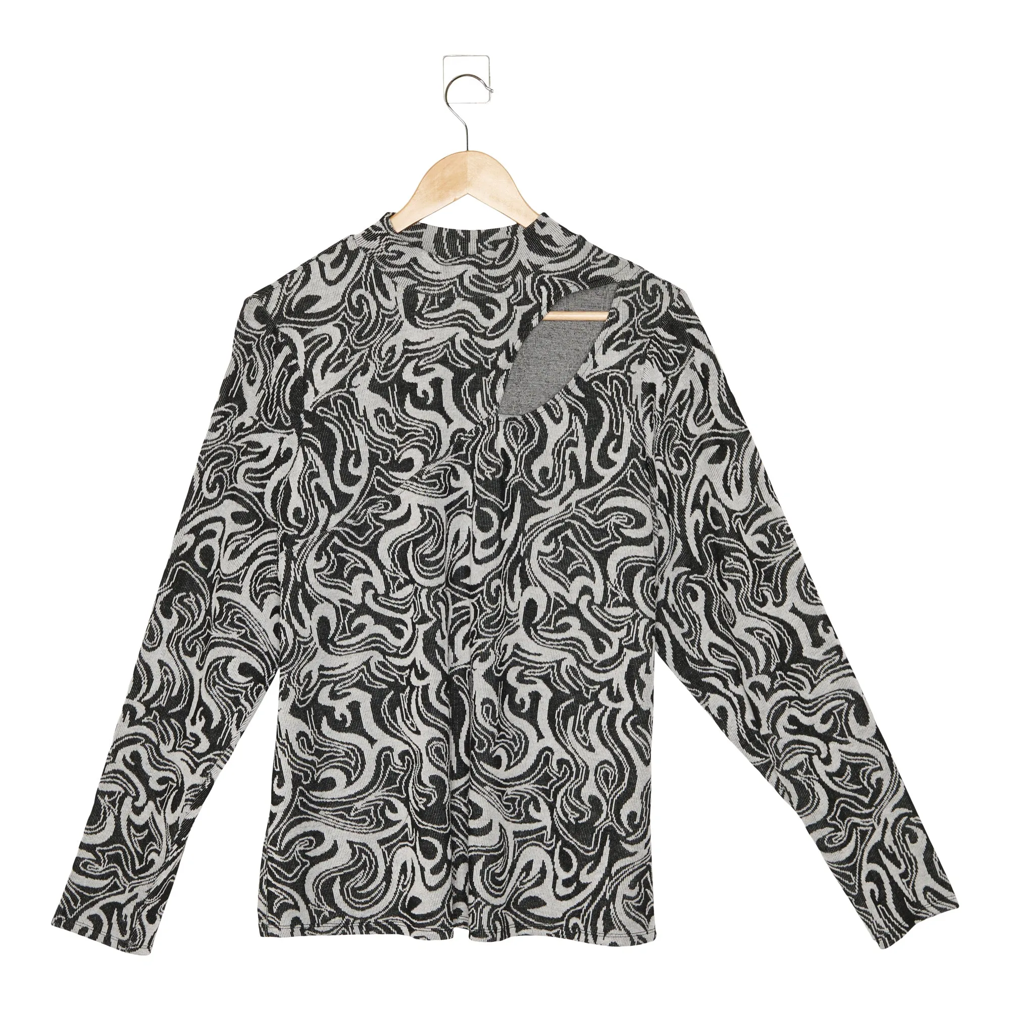 Women's Plus Print Cutout Top sold by Giant Tiger