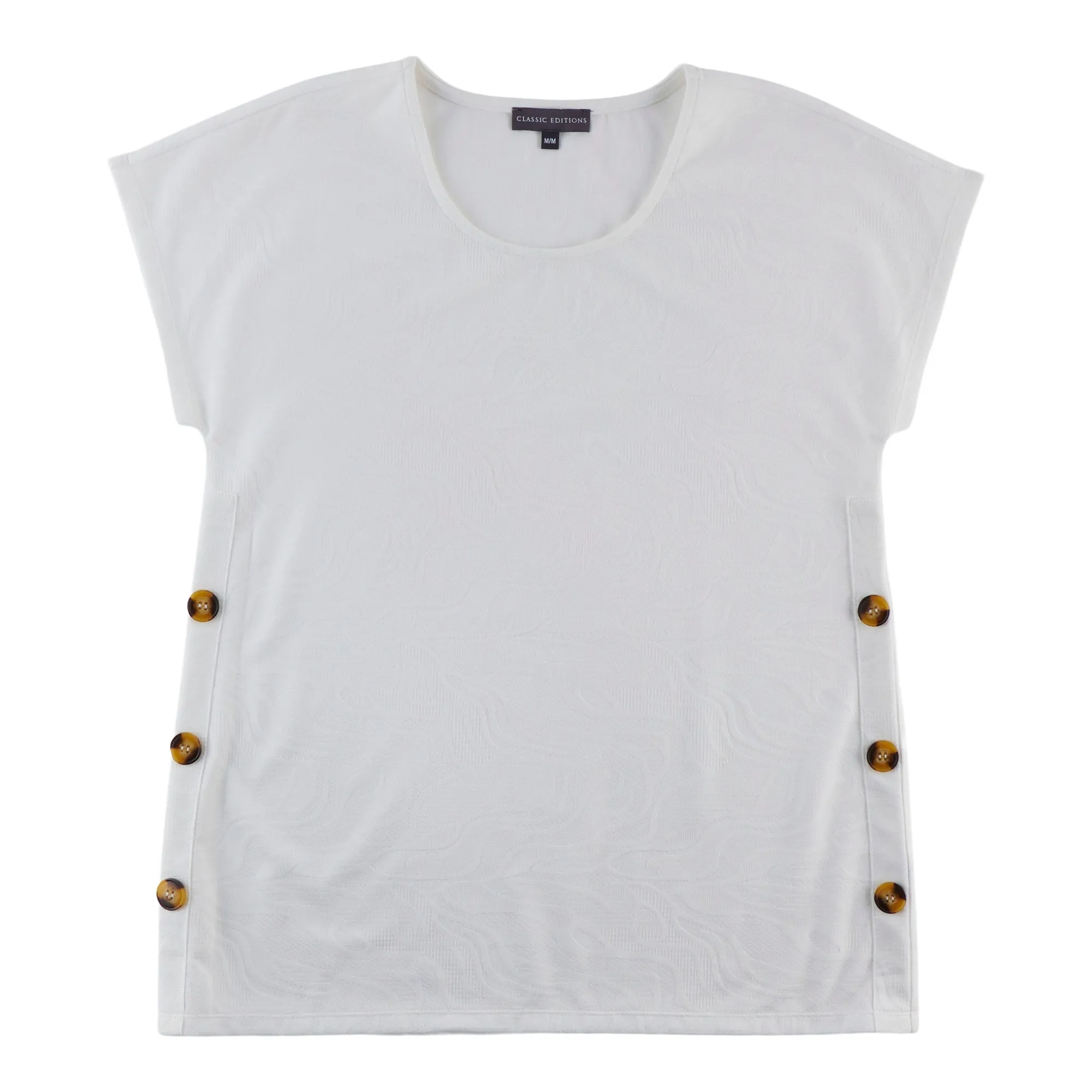 Classic Editions Women's Short Sleeve Top with Side Buttons sold by Giant Tiger product image thumbnail 2