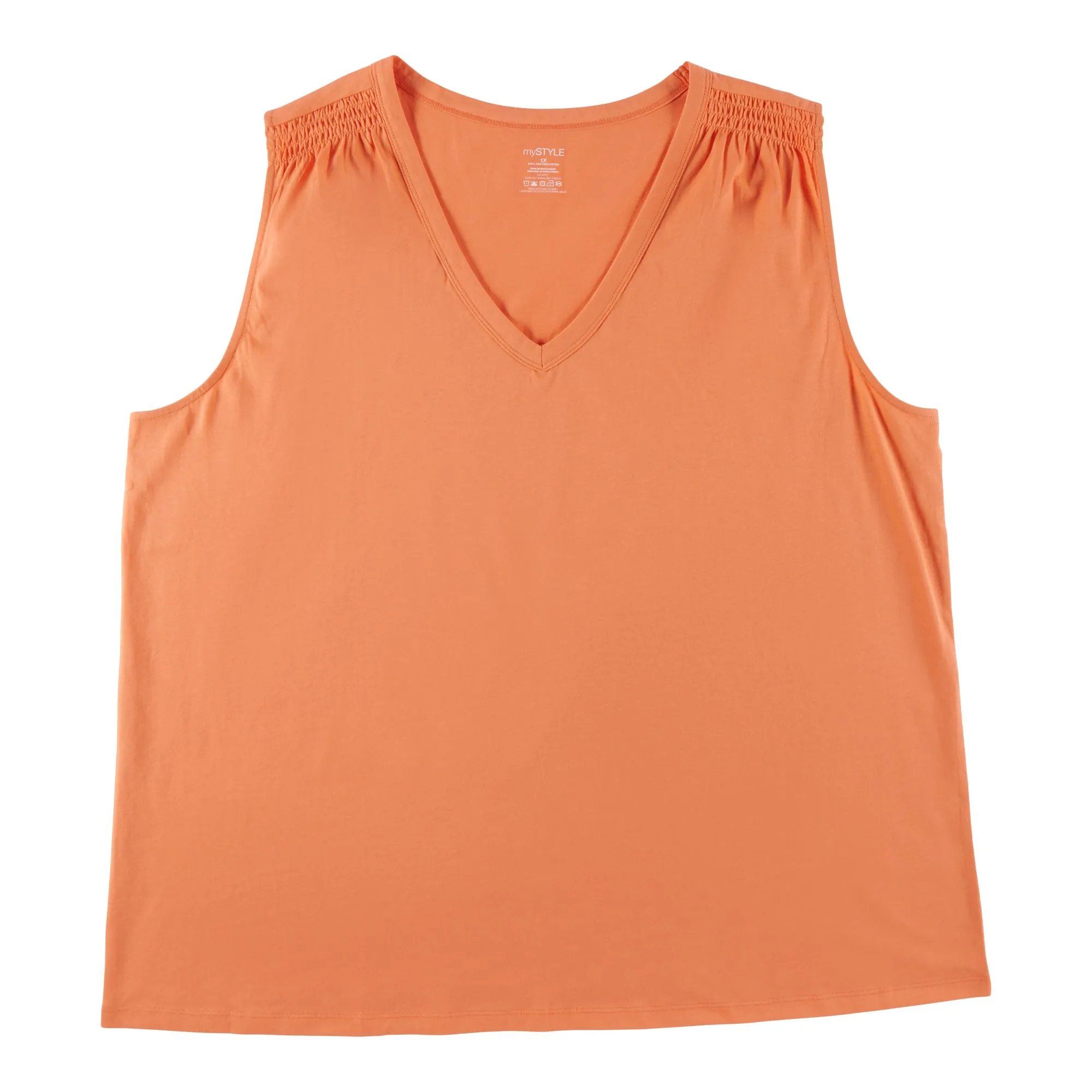 mySTYLE Women's Plus Summer Sizzle Shirring Detail Tank Top sold by Giant Tiger product image thumbnail 3