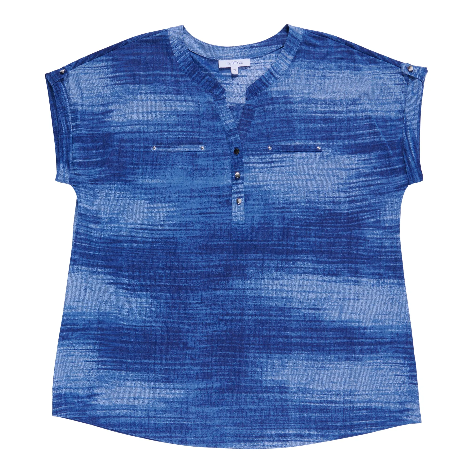 mySTYLE Women's Plus Street Smart Denim Cap Sleeve Top sold by Giant Tiger product image thumbnail 3