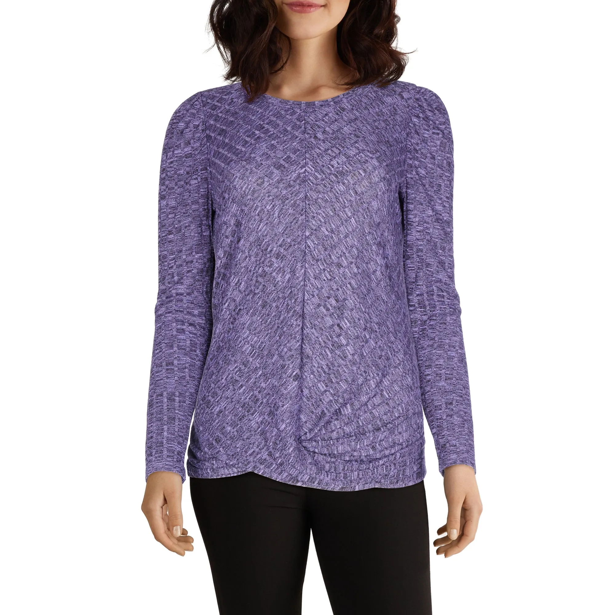 lily morgan Women's Tie-Front Round Neck Blouse sold by Giant Tiger product image thumbnail 5