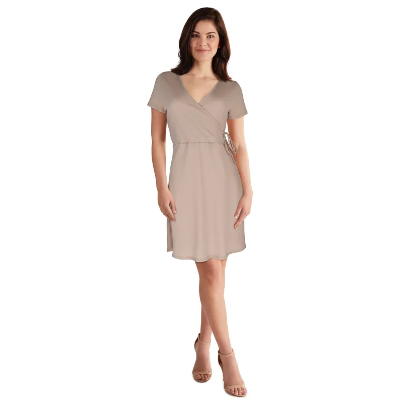 Women's Short Sleeve Printed Wrap Dress sold by Giant Tiger