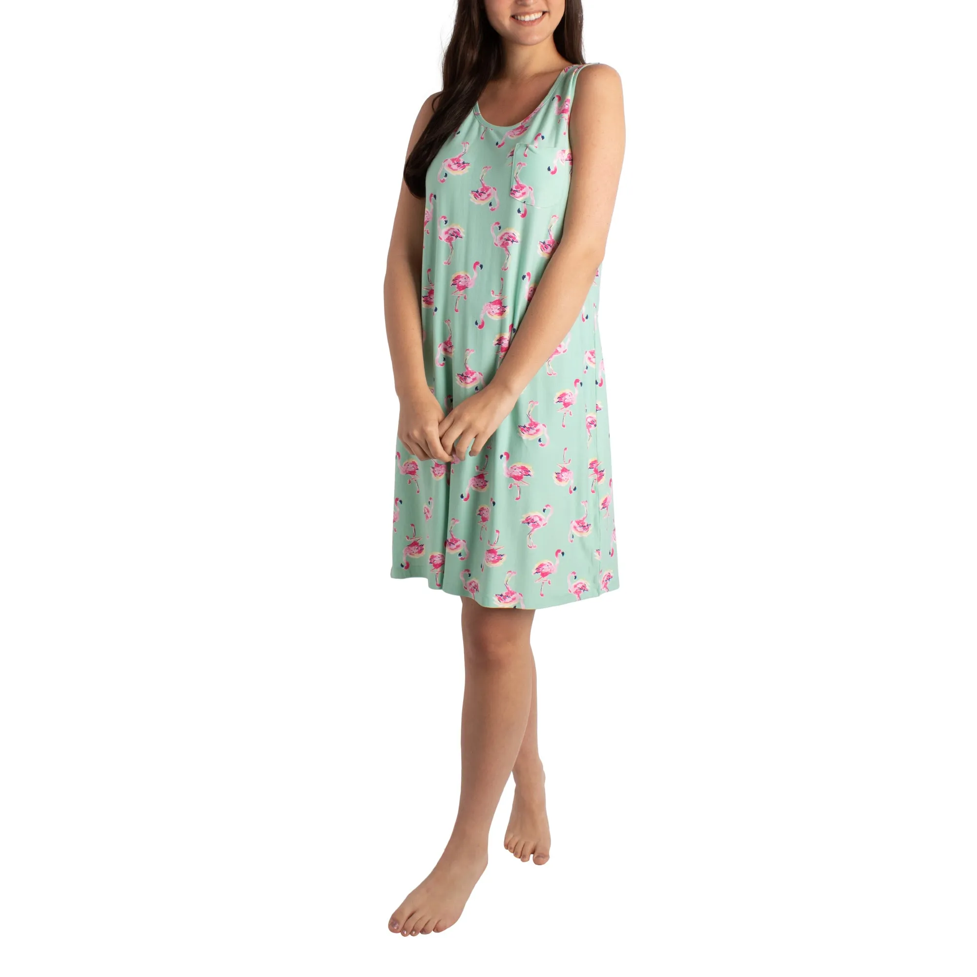 Women's Scoop Neck Tank Night Gown with Single Pocket sold by Giant Tiger product image thumbnail 3