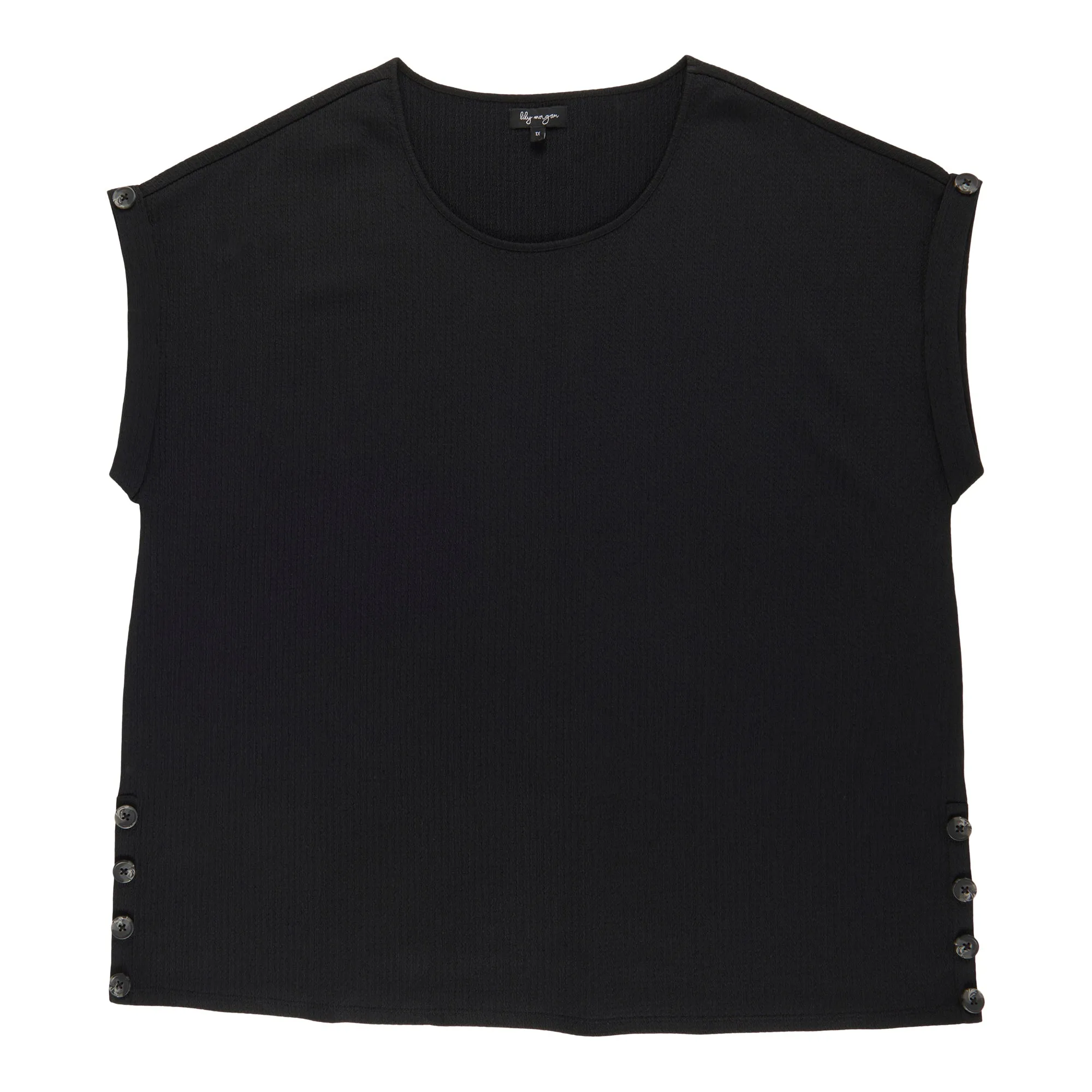 lily morgan Women's Plus Button Detail Solid Blouse sold by Giant Tiger