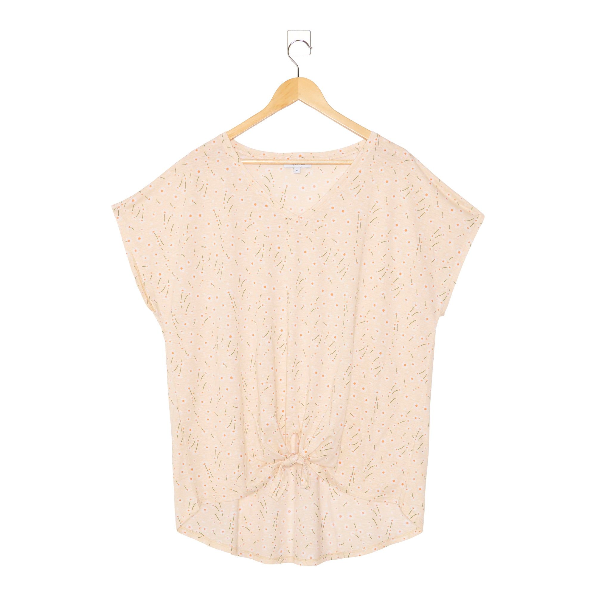 mySTYLE Women's Plus Cool Comfort Printed Linen Top sold by Giant Tiger