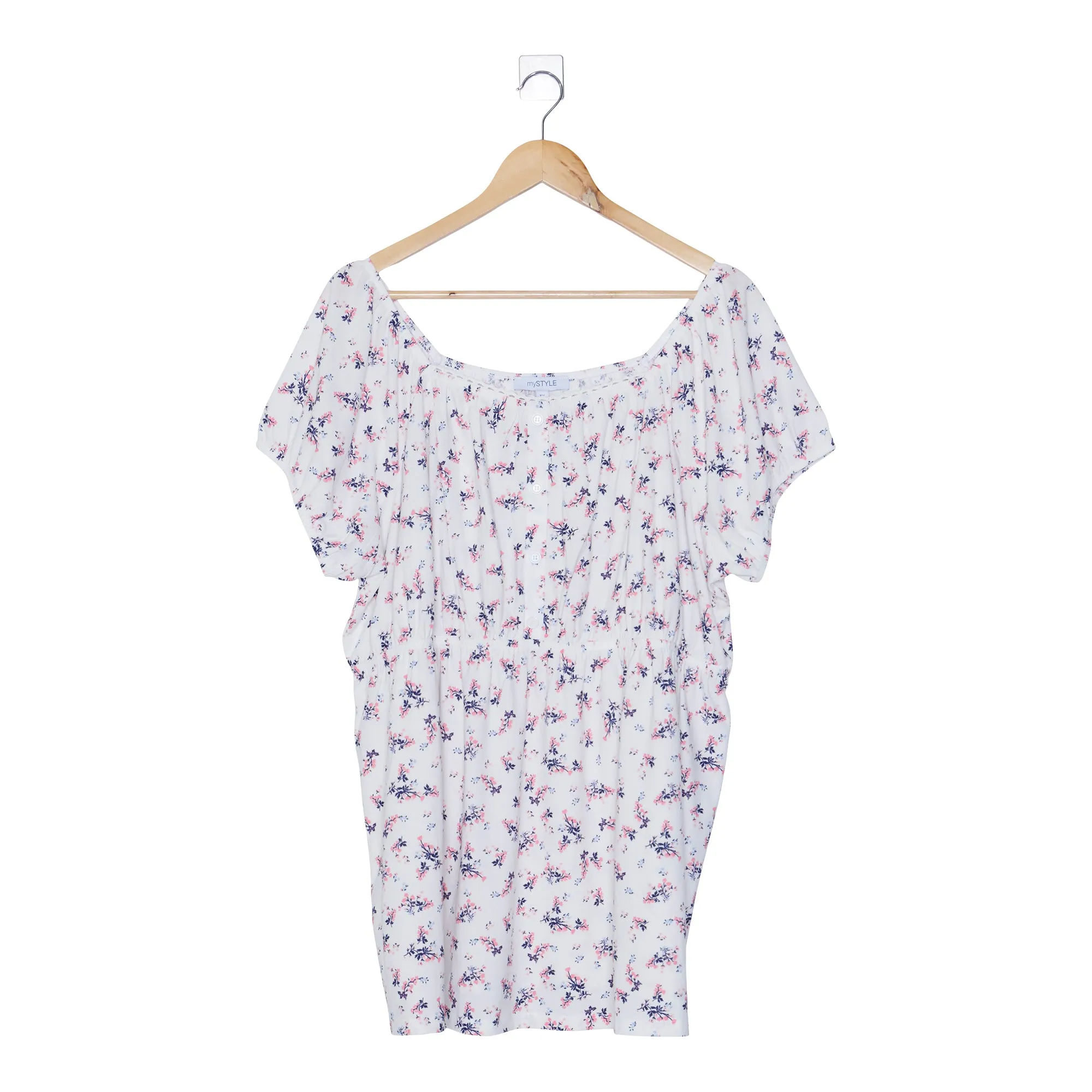 mySTYLE Women's Plus Cool Comfort Button Front Top sold by Giant Tiger