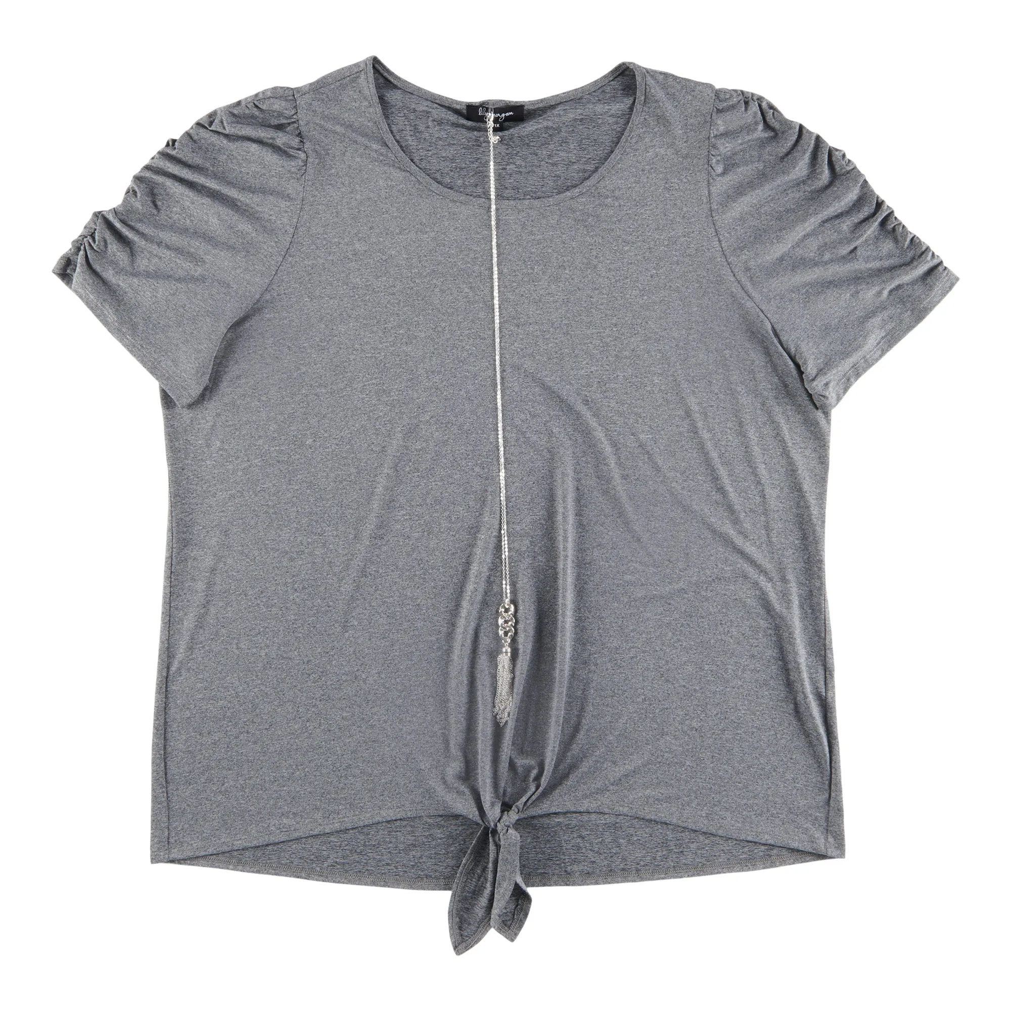 lily morgan Women's Plus City Chic Puff Sleeve Necklace Top sold by Giant Tiger product image thumbnail 2