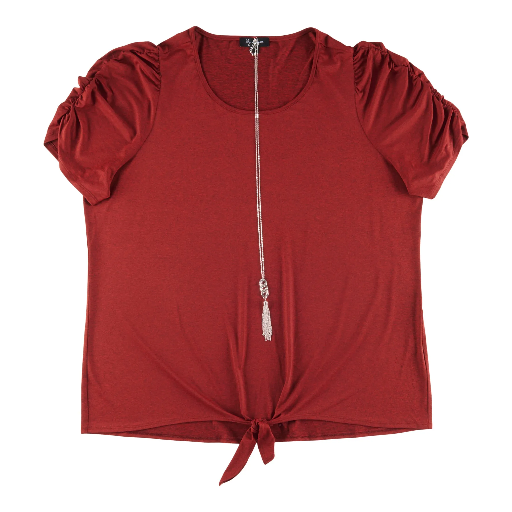 lily morgan Women's Plus City Chic Puff Sleeve Necklace Top sold by Giant Tiger product image thumbnail 3
