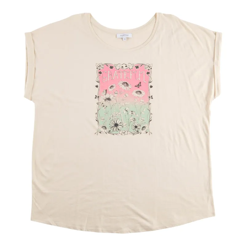 mySTYLE Women's Plus Cool Comfort Rolled Sleeve T-Shirt sold by Giant Tiger