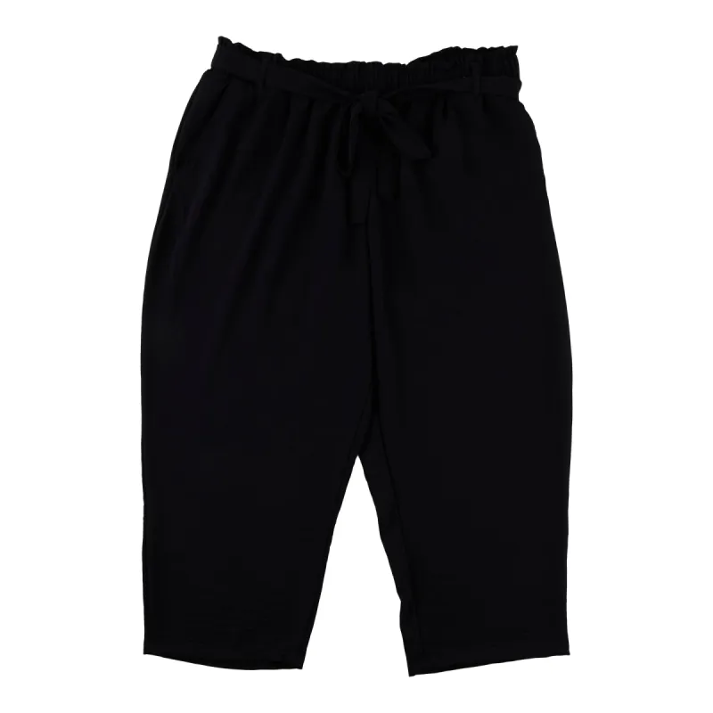 lily morgan Women's Plus Tropical Solid Airflow Crop Pants sold by Giant Tiger