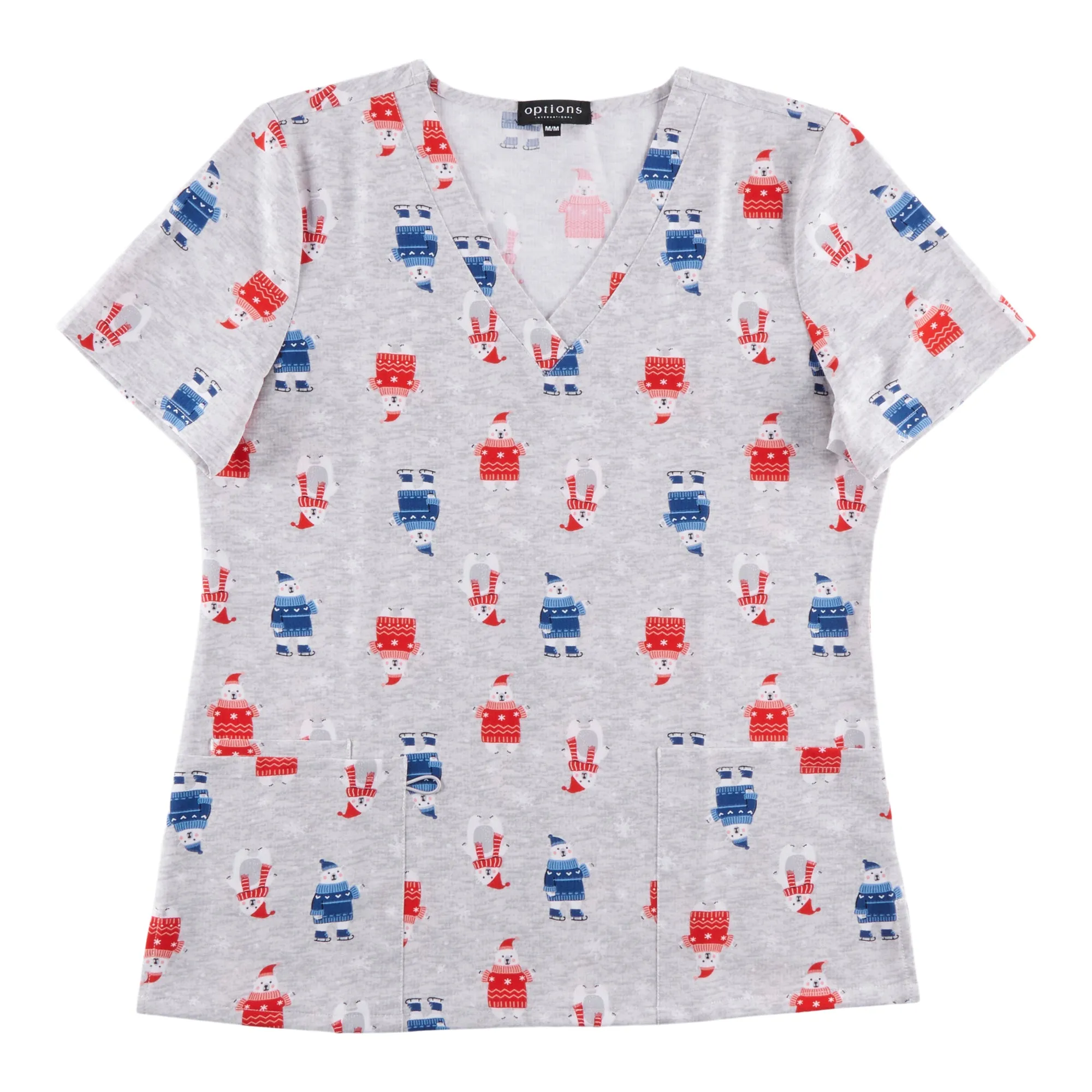 Options Women's Short Sleeve V-Neck Scrub Top with Front Pockets sold by Giant Tiger