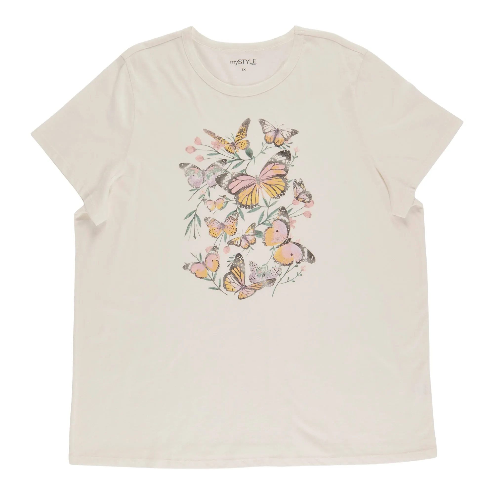 mySTYLE Women's Plus Round Neck Screen Printed T-Shirt sold by Giant Tiger product image thumbnail 2