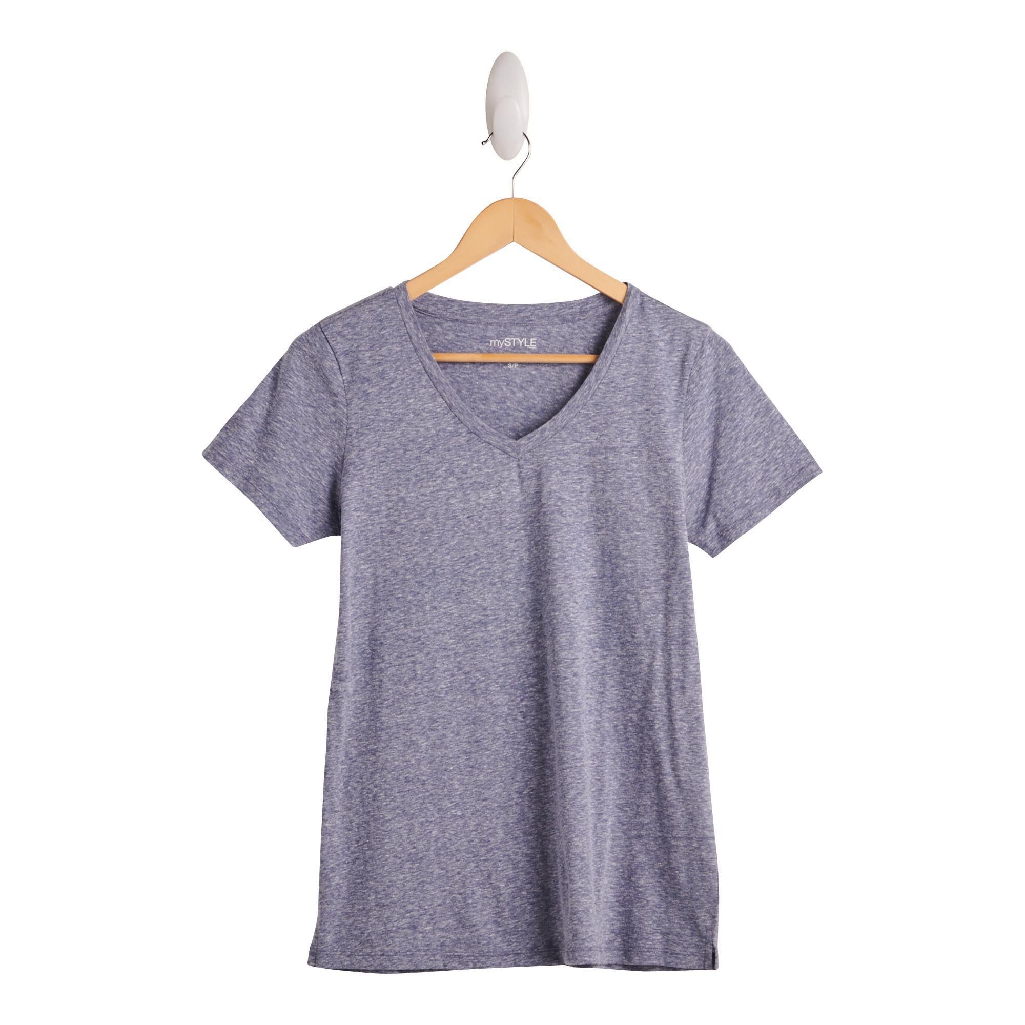 mySTYLE Women's Fashion Short Sleeve V-Neck T-Shirt sold by Giant Tiger