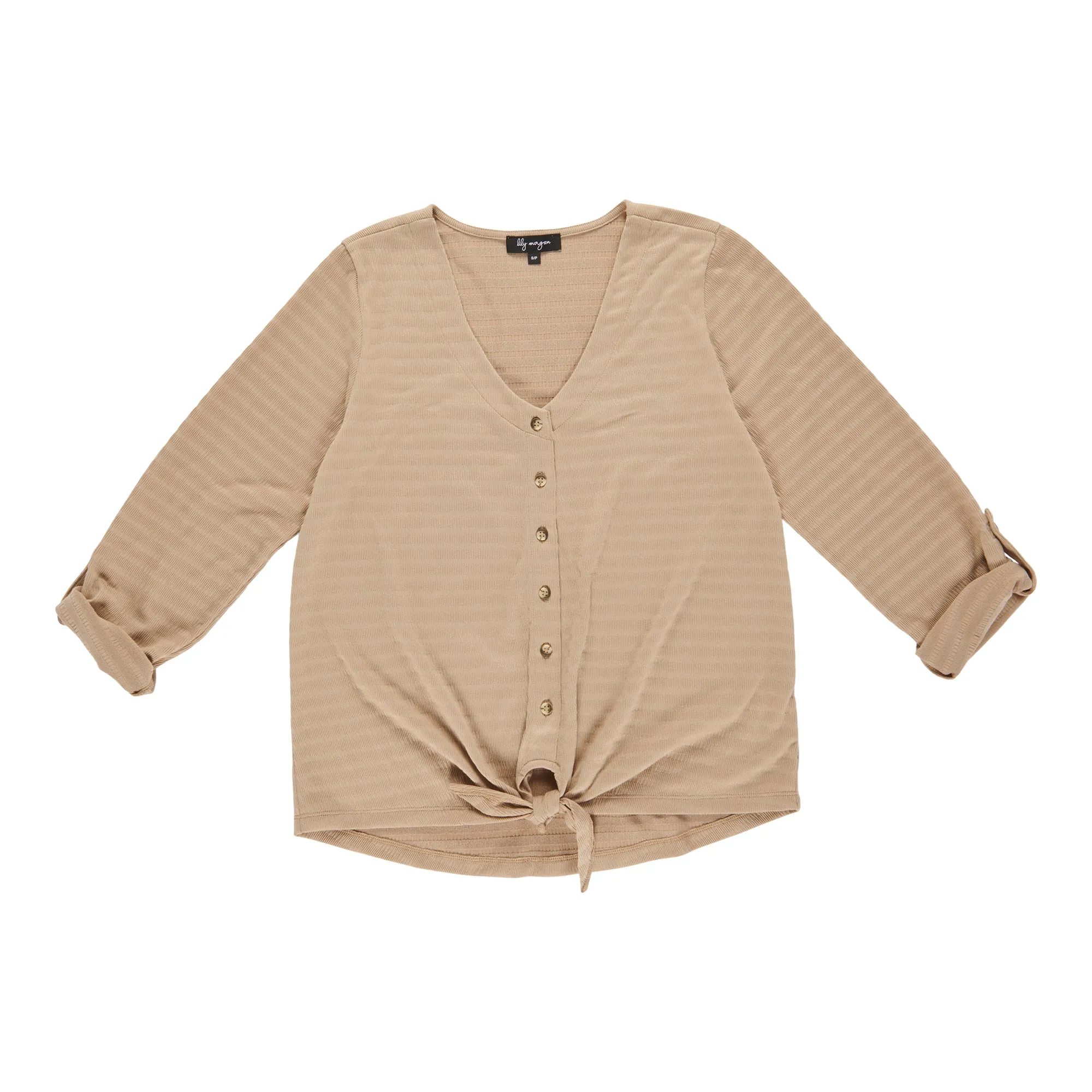 lily morgan Women's V-Neck Tie Front Blouse sold by Giant Tiger product image thumbnail 2