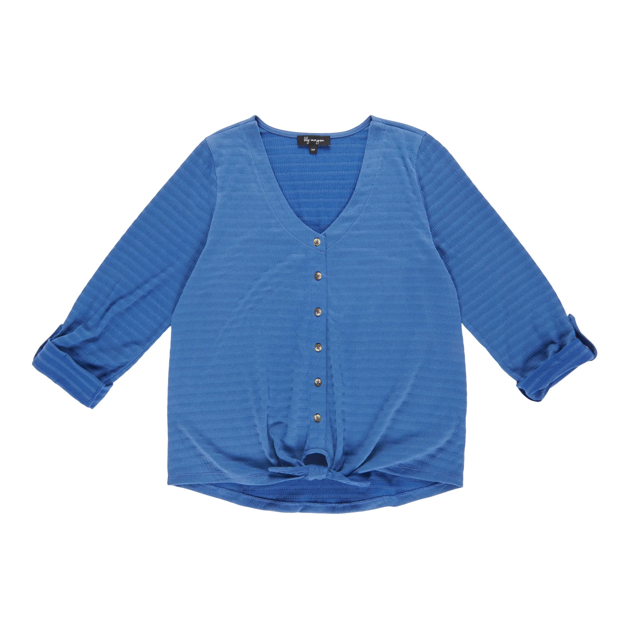 lily morgan Women's V-Neck Tie Front Blouse sold by Giant Tiger product image thumbnail 3