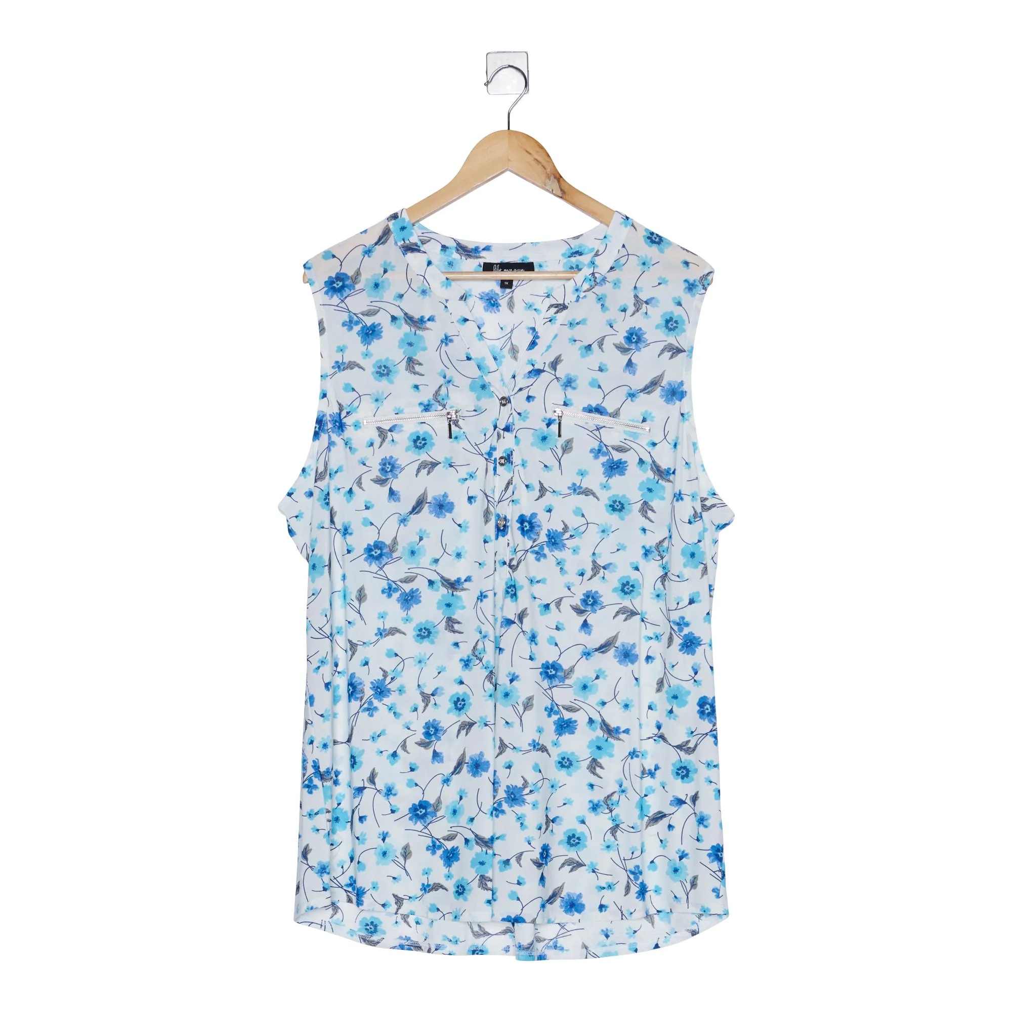 lily morgan Women's Plus Pocket Trim Printed Top sold by Giant Tiger product image thumbnail 2