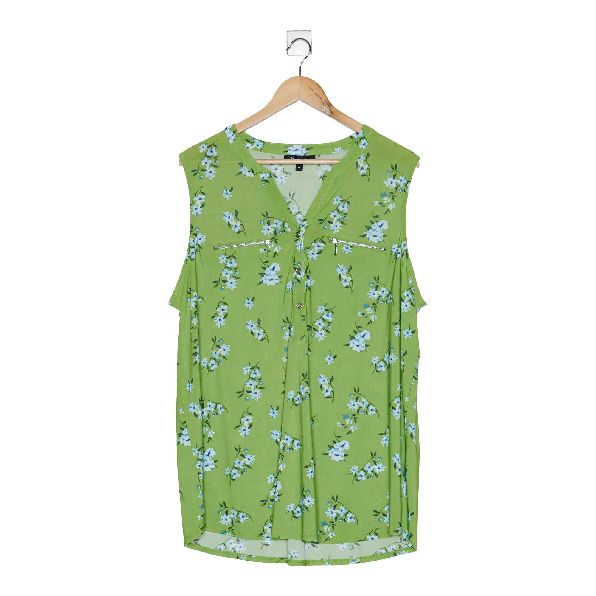 lily morgan Women's Plus Pocket Trim Printed Top sold by Giant Tiger product image thumbnail 3