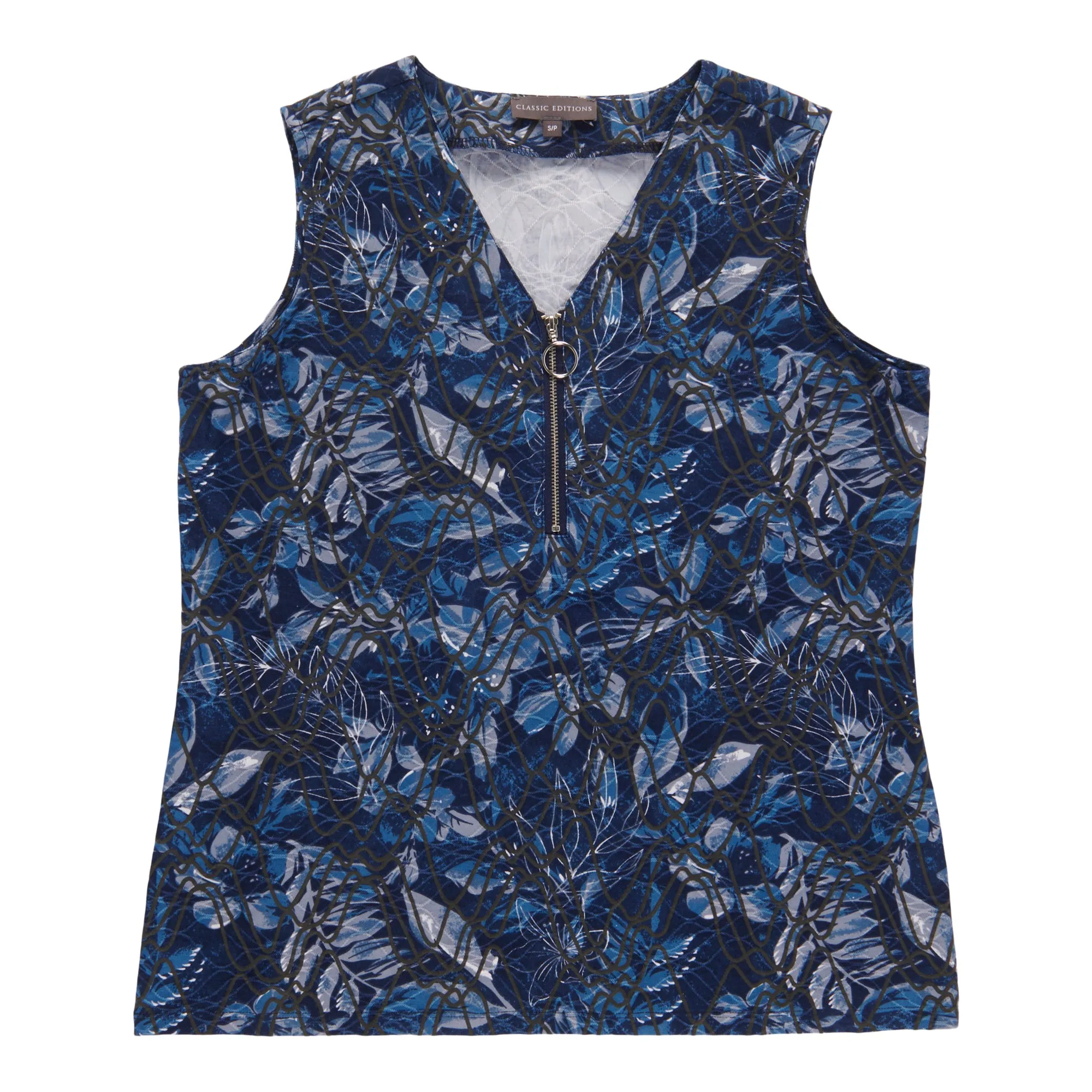 Classic Editions Women's V-Neck Zip Tank Top sold by Giant Tiger