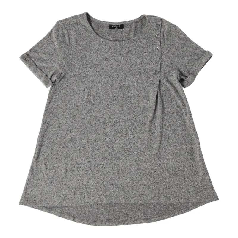 Women's Short Sleeve Button Trimmed Top sold by Giant Tiger