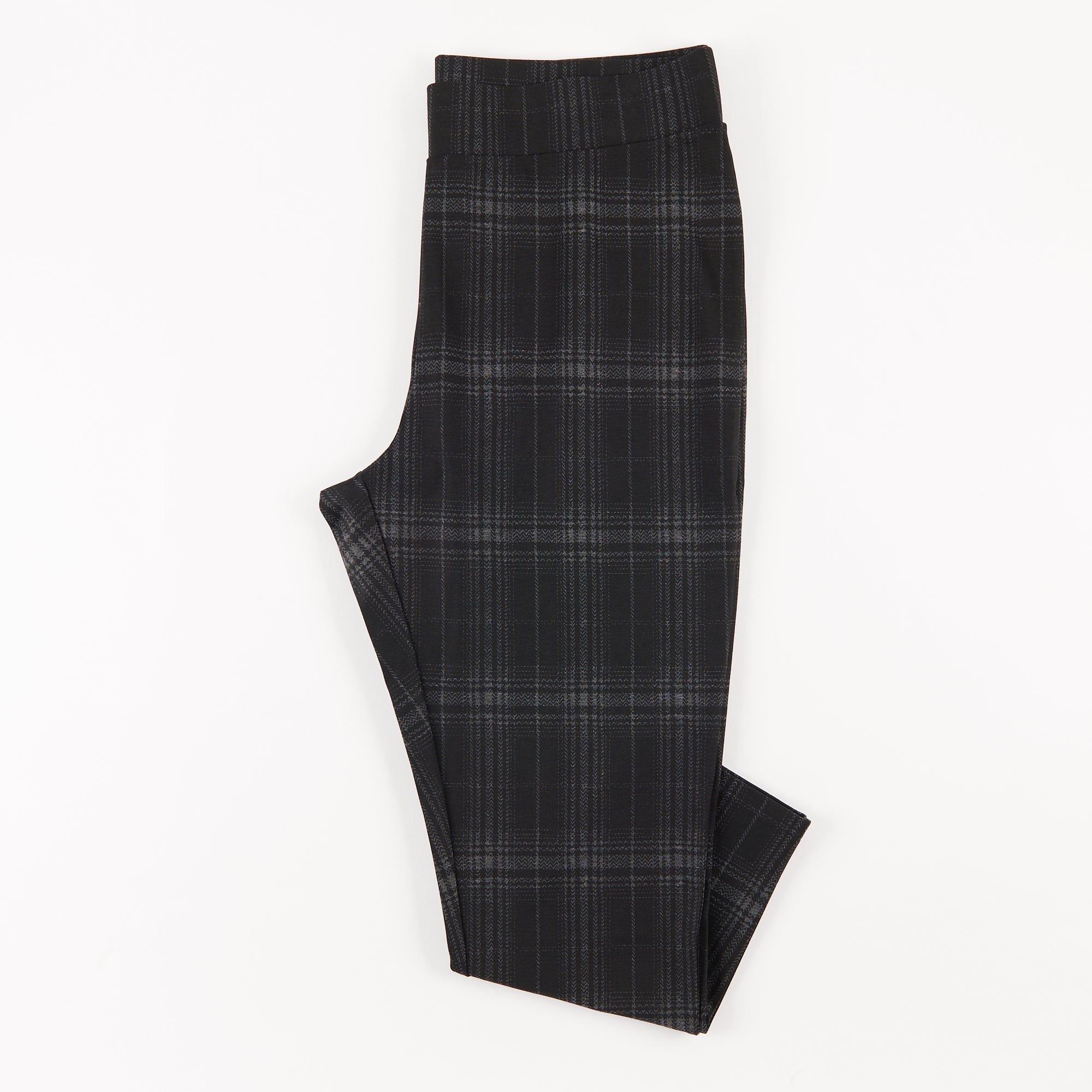 lily morgan Women's Plus Modern Chic Plaid Ponte Pants, Black sold by Giant Tiger