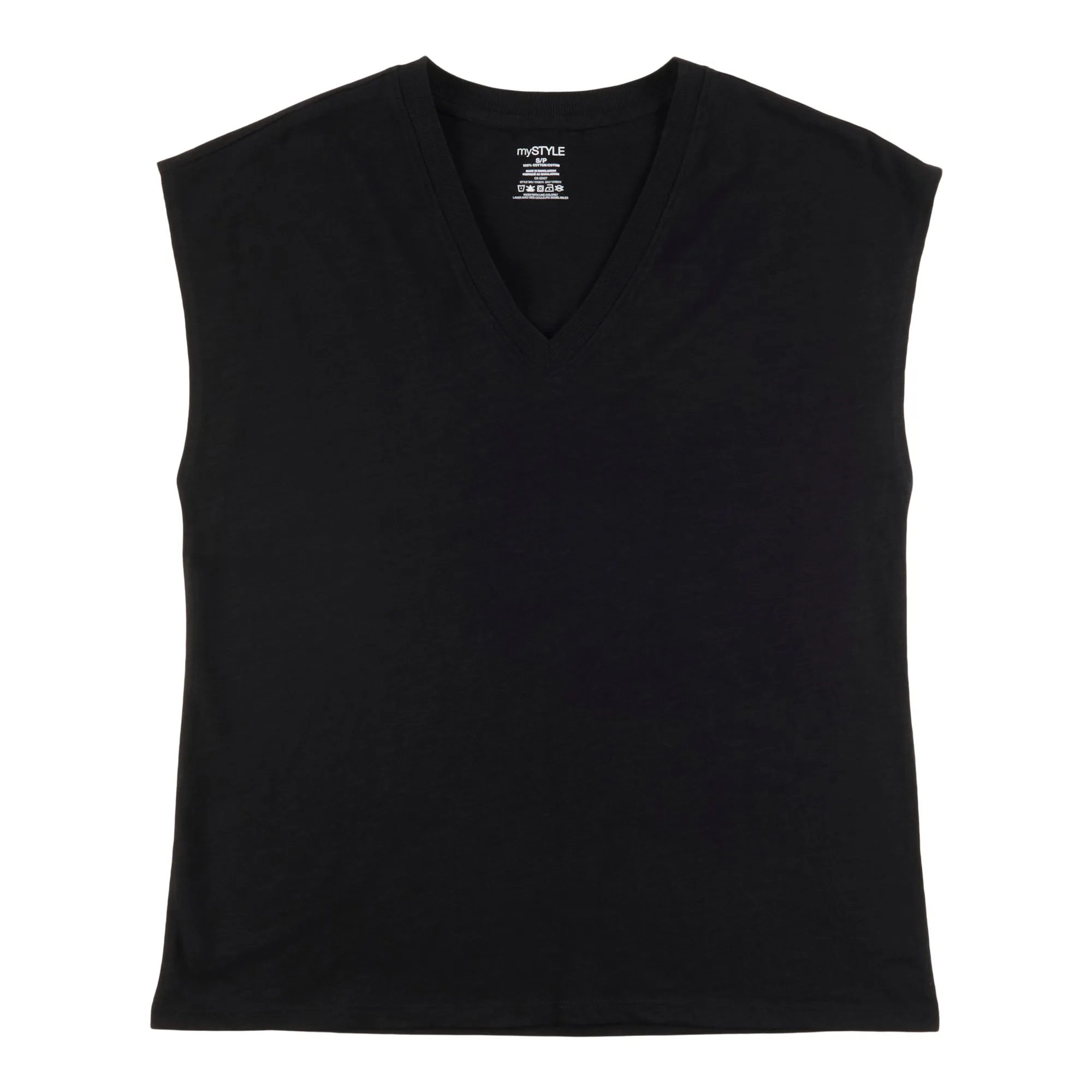 mySTYLE Women's Solid Festival V-Neck Mid Sleeve T-Shirt sold by Giant Tiger